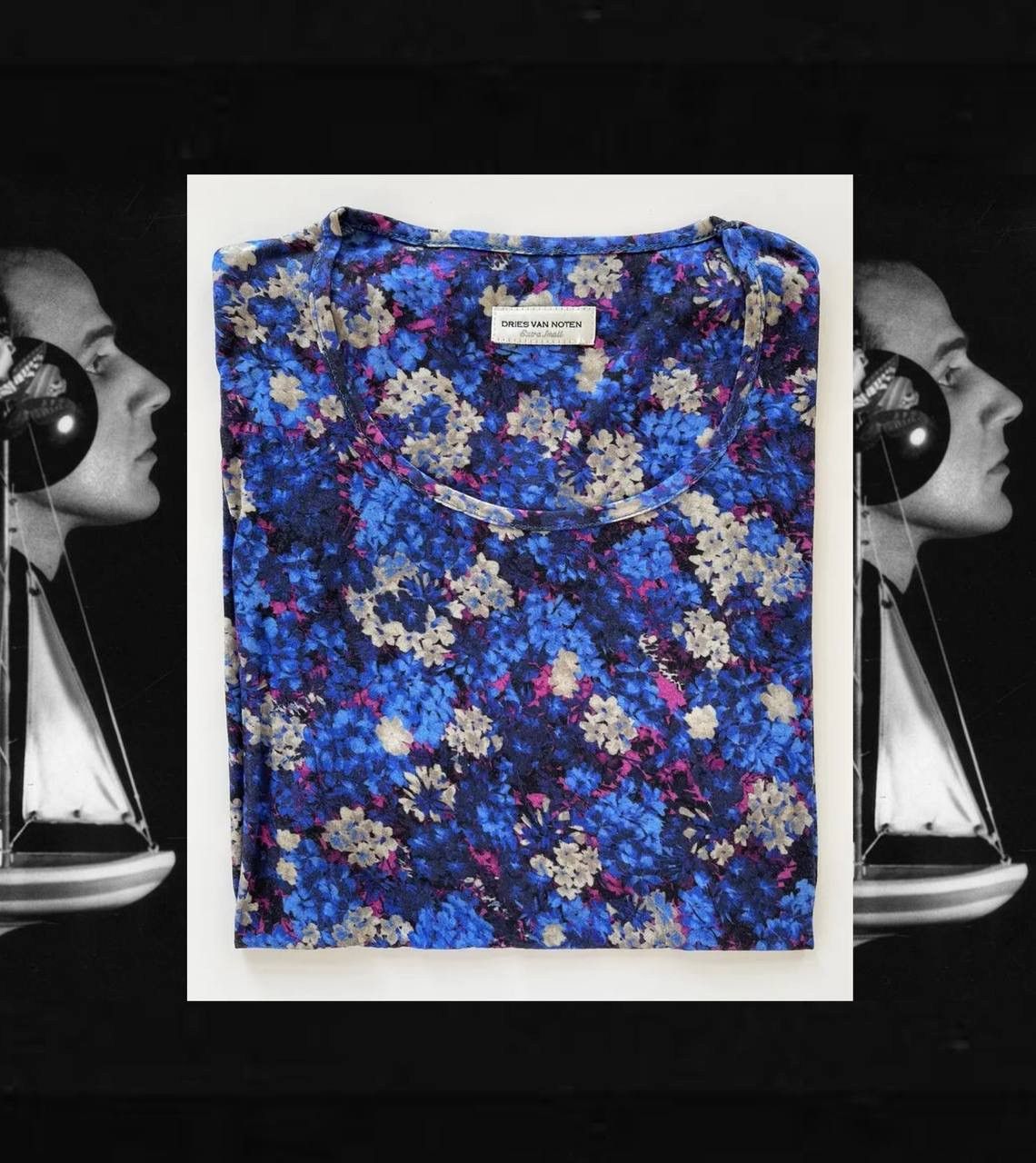 WMNS Floral print viscose t-shirt