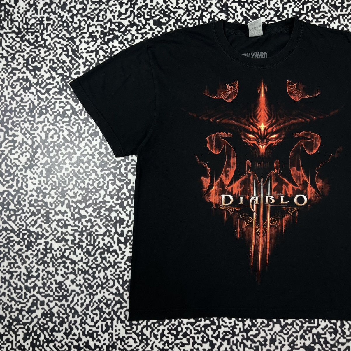 Vintage Vintage Y2K Blizzard Diablo 3 Game T-shirt Skull Devil Face Size US XL / EU 56 / 4 - 2 Thumbnail