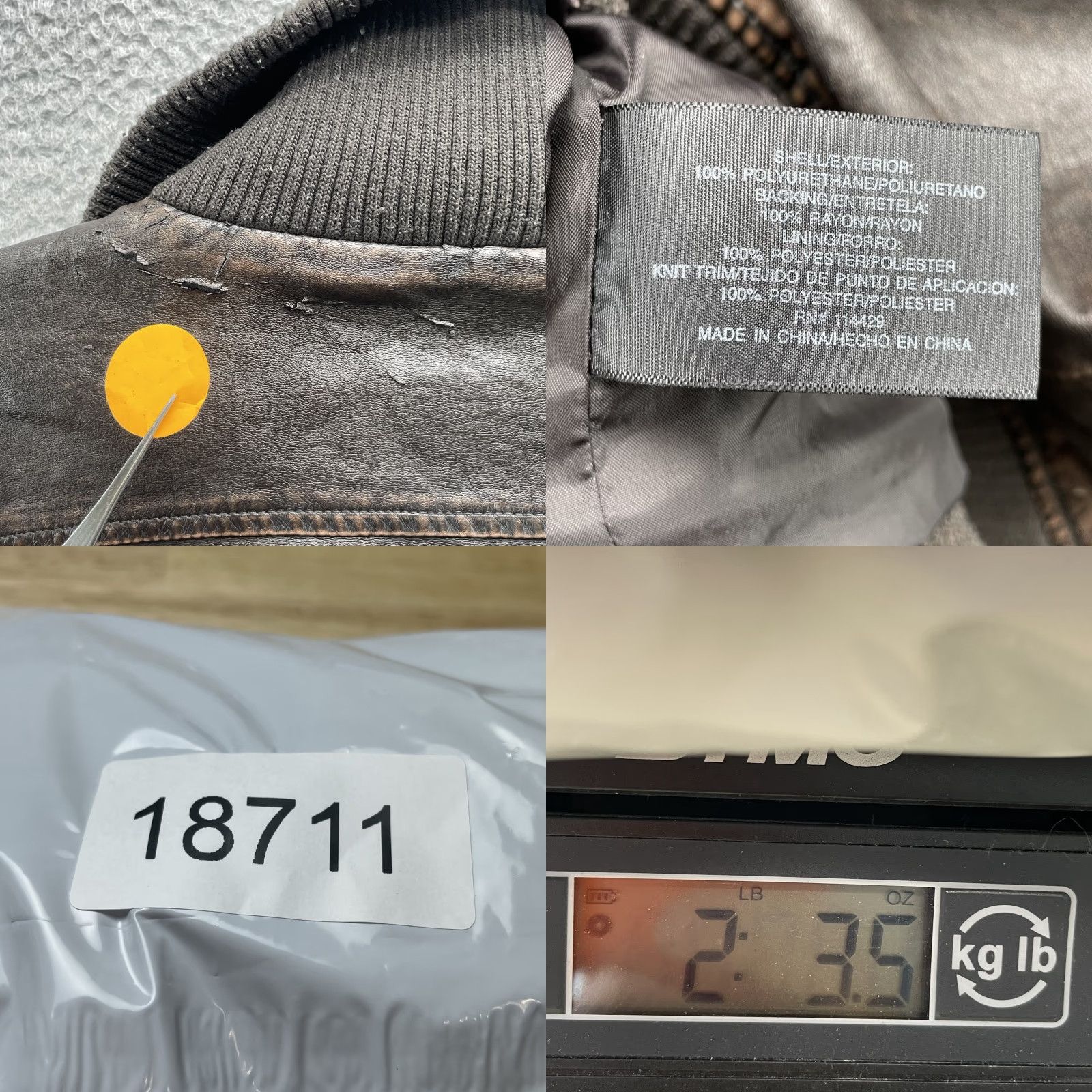 Vintage VINTAGE Ana Vegan Leather Bomber Jacket Women's XL Brown Aviator Streetwear 70's 90s Grunge Retro Workwear Pilot USA Mens Girls Size XL / US 12-14 / IT 48-50 - 8 Thumbnail
