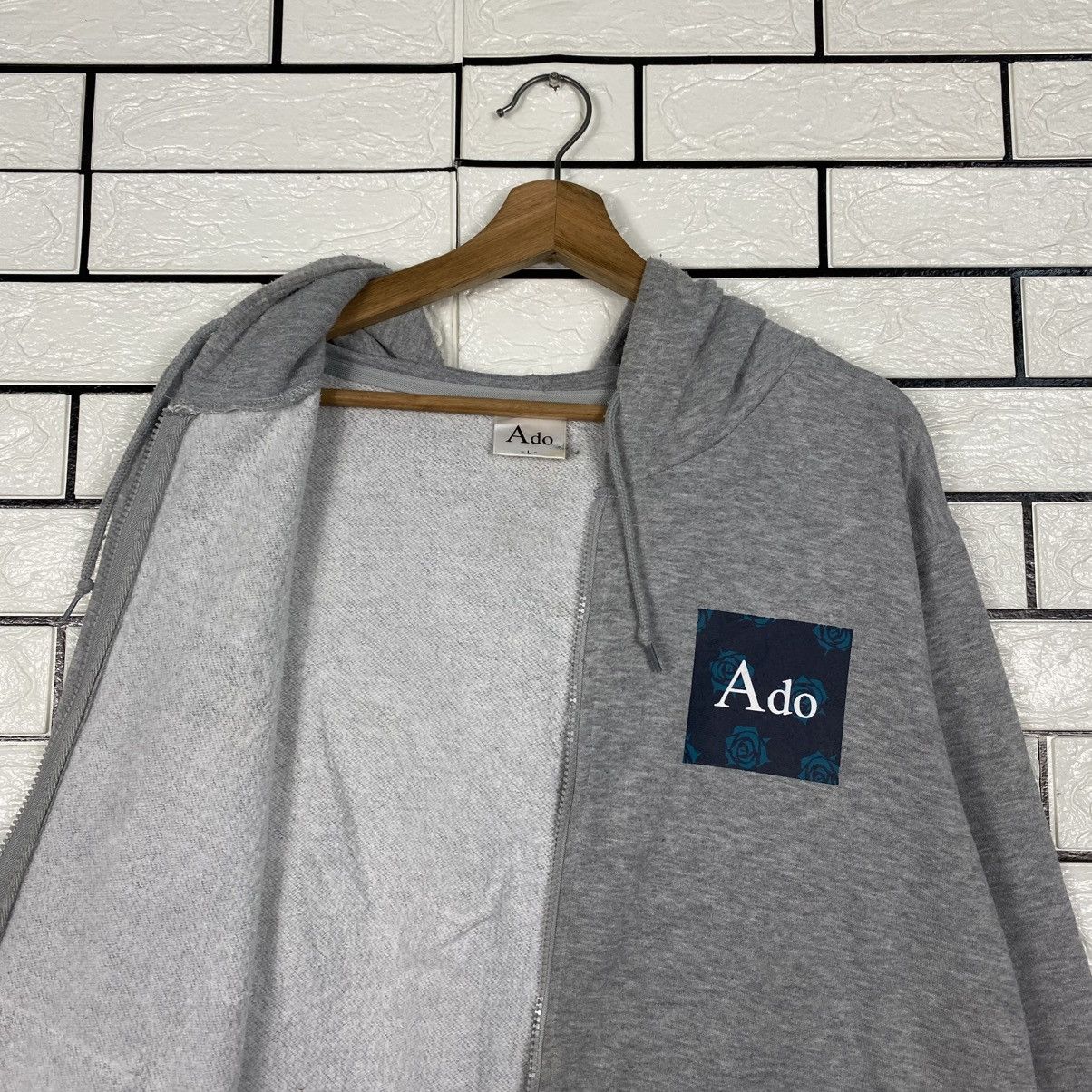 Japanese Brand Vintage Zipper Hoodie Ado Cartoon Big Logo Size US L / EU 52-54 / 3 - 13 Thumbnail