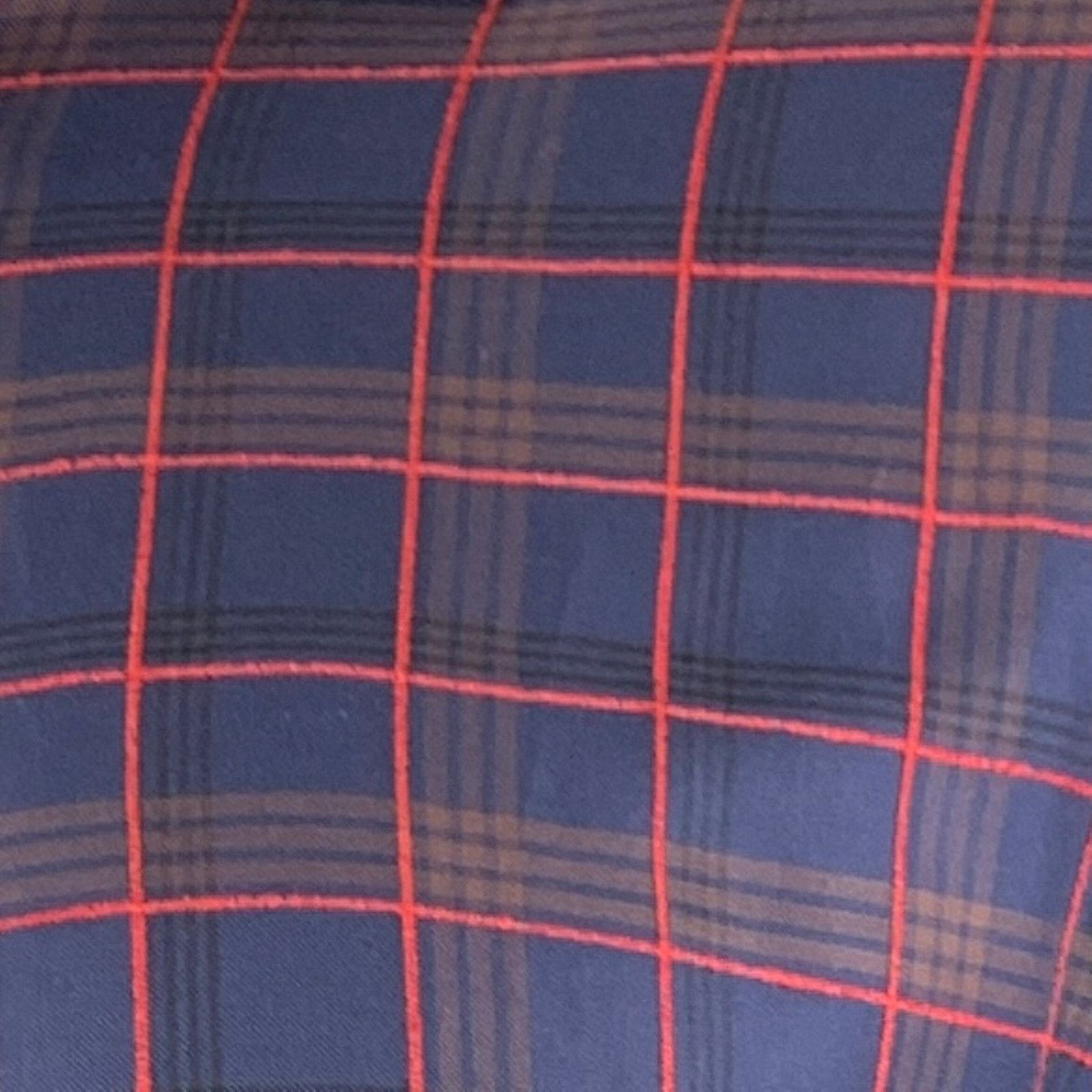 Etro XL Navy Red Plaid Lyocel Cotton Button Up Long Sleeve Shirt Size US XL / EU 56 / 4 - 2 Thumbnail