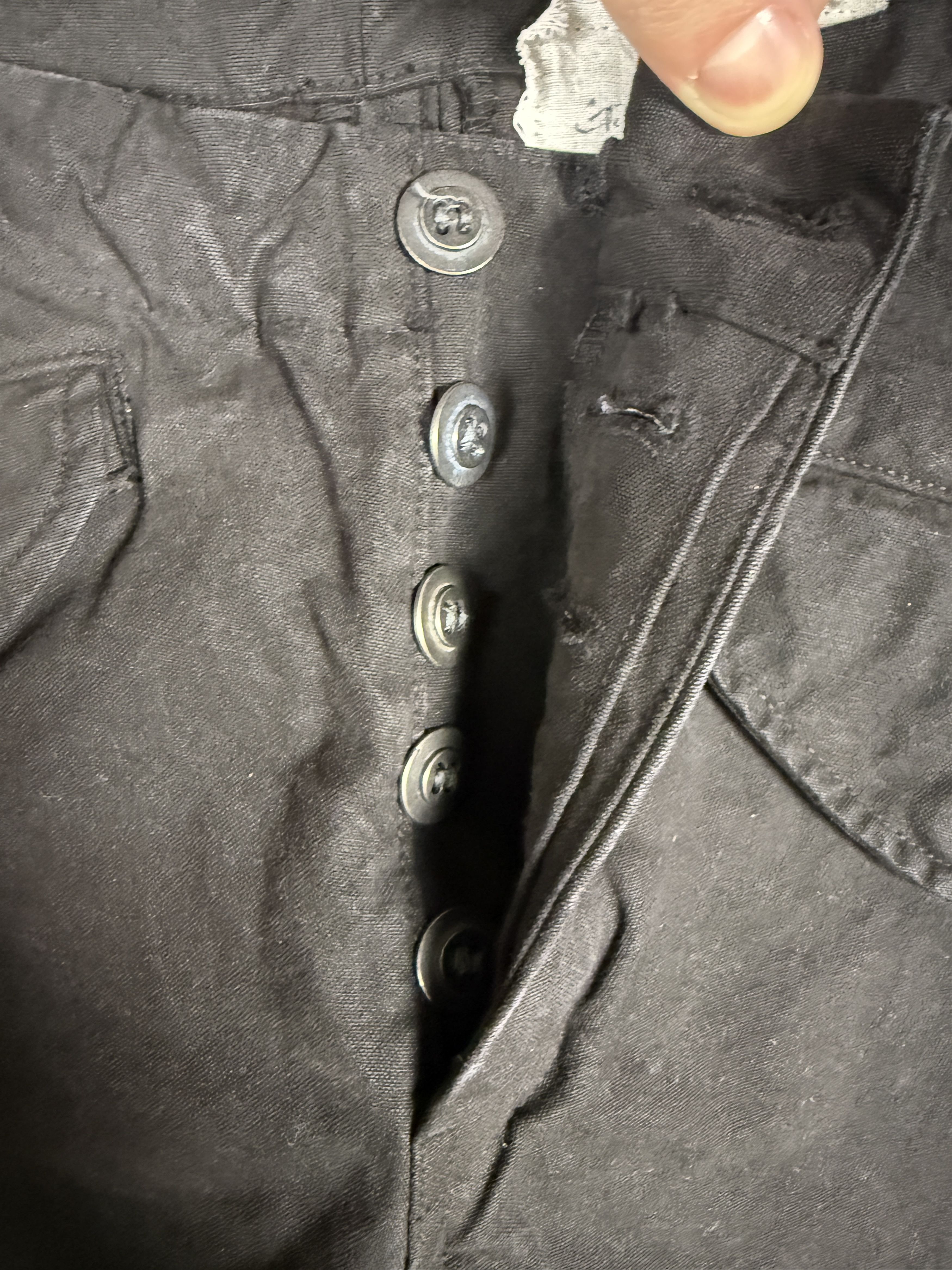 Greg Lauren $995 Greg Lauren Black GL Cropped Cargo Pant Size US 32 / EU 48 - 3 Thumbnail