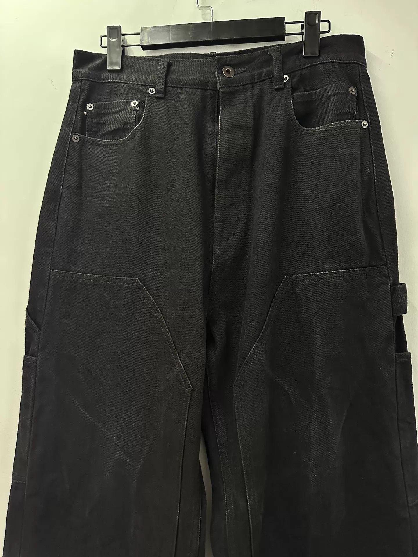 Rick Owens Rick Owens DRKSHDW Geth Cut Double Knee JPN Raw Denim Size US 31 - 2 Thumbnail