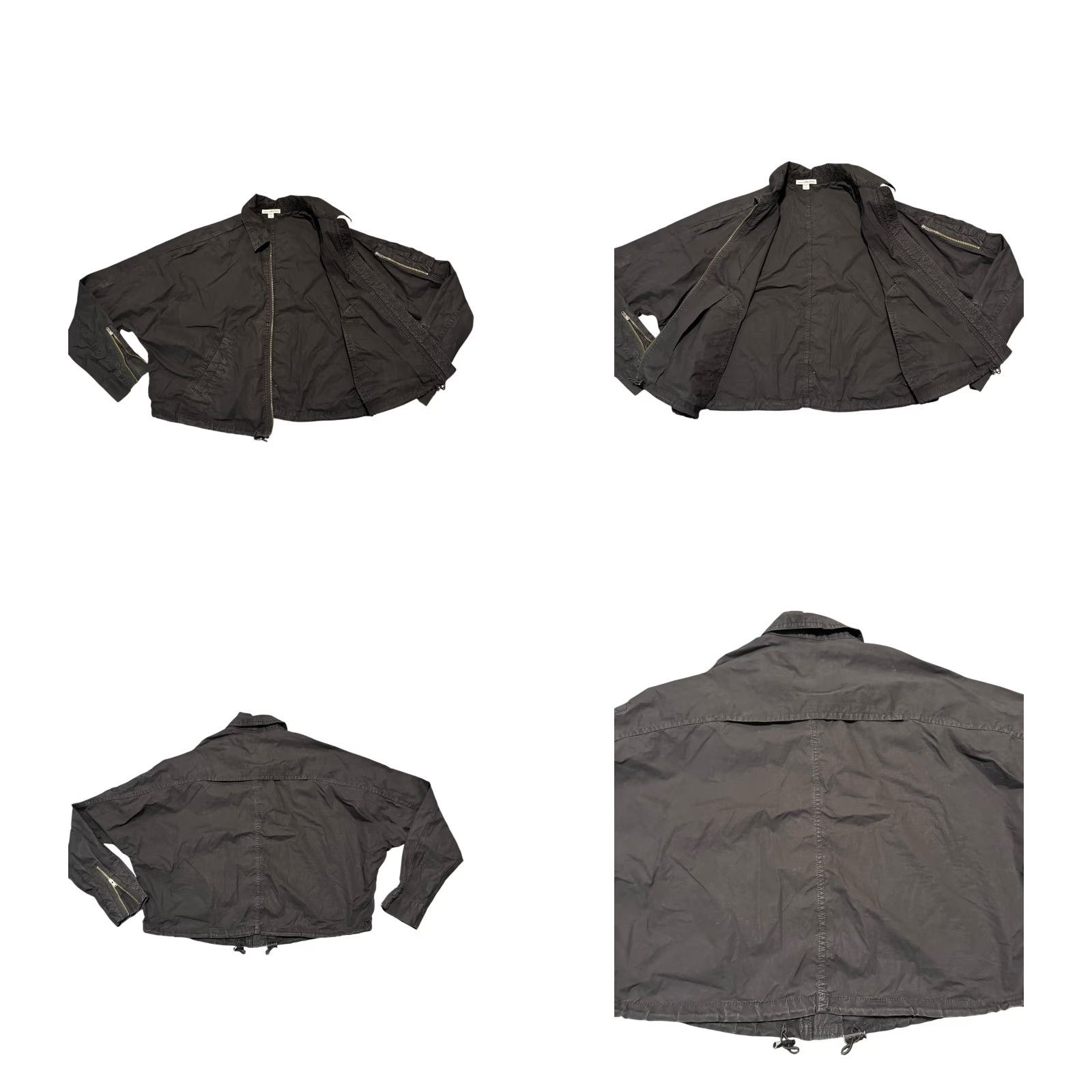 James Perse JAMES PERSE Bomber Jacket Womens Size 0 Black Zip Long Sleeve Utility Casual JACKET Size XS / US 0-2 / IT 36-38 - 8 Thumbnail