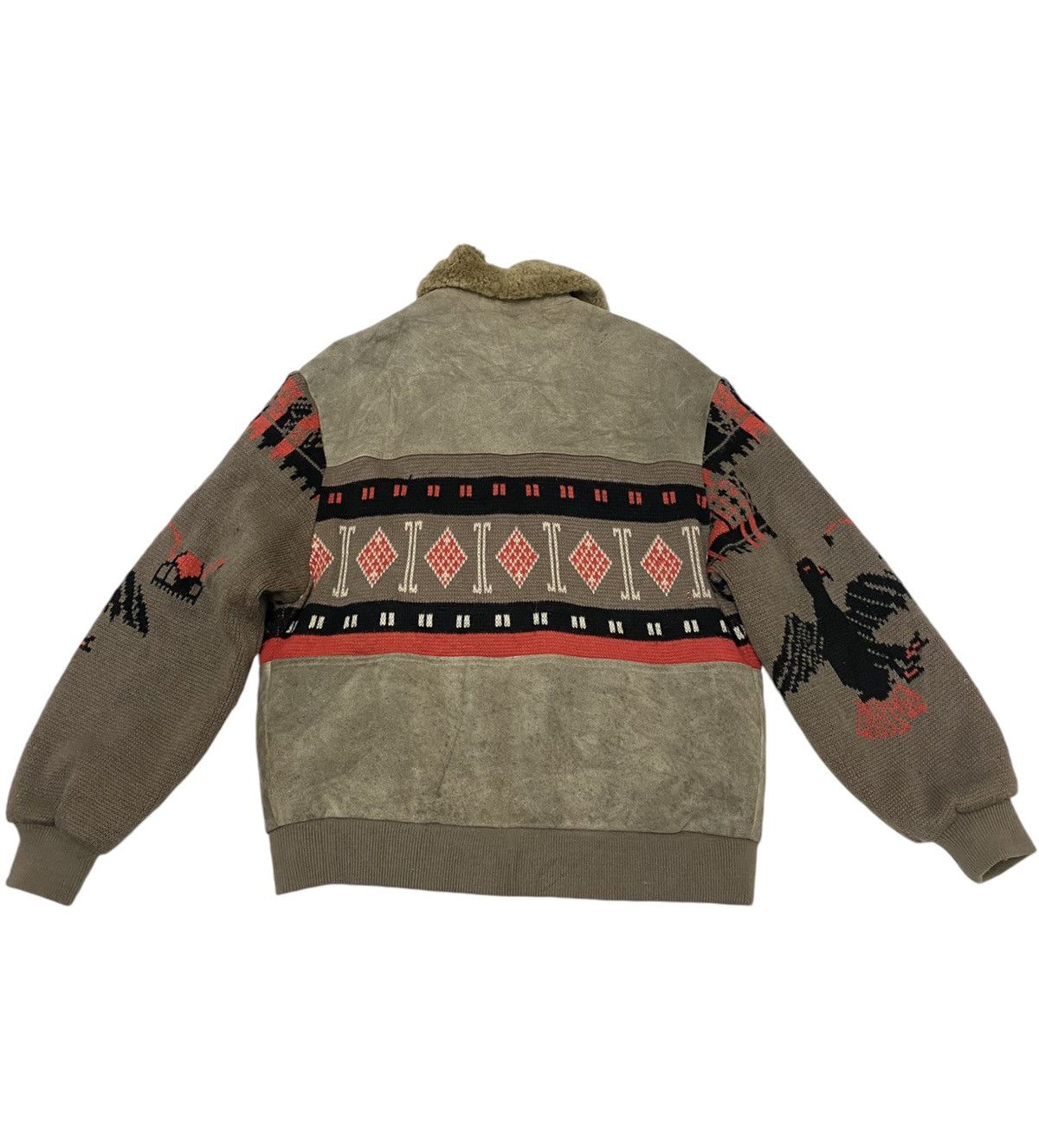 Aztech Mountain 🔥 Rare Coup D’etat Hybrid Wool Leather Sherling Bomber (C3) Size US L / EU 52-54 / 3 - 5 Thumbnail