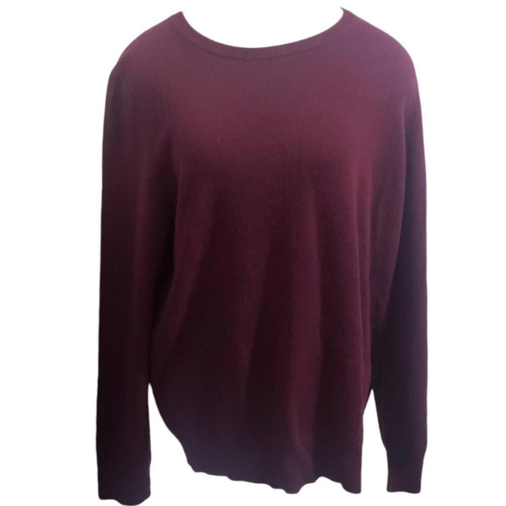 Designer CT1969 QuincePurple Crew Neck Cashmere Sweater XL Size XL / US 12-14 / IT 48-50 - 1 Thumbnail