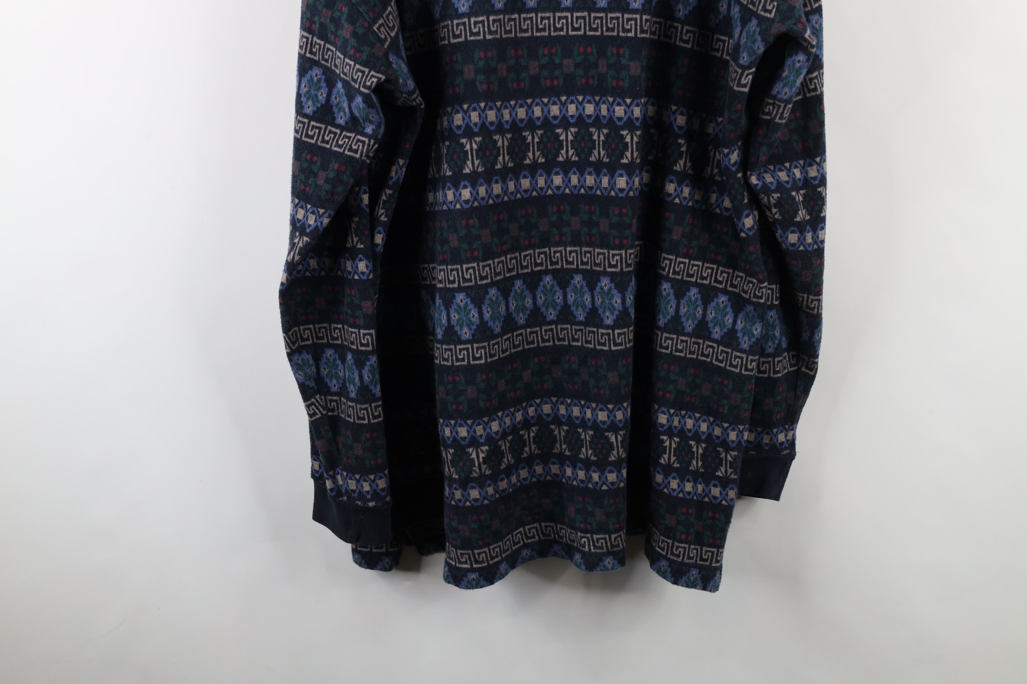 Vintage Vintage 90s Streetwear Rainbow Fair Isle Long Sleeve Polo Size US XL / EU 56 / 4 - 11 Thumbnail