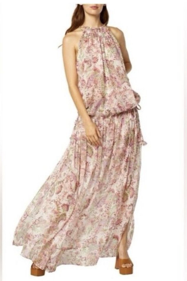 MISA Los Angeles NWT Misa Los Angeles Angelina Chiffon Maxi Dress Rainbow Size M / US 6-8 / IT 42-44 - 1 Thumbnail
