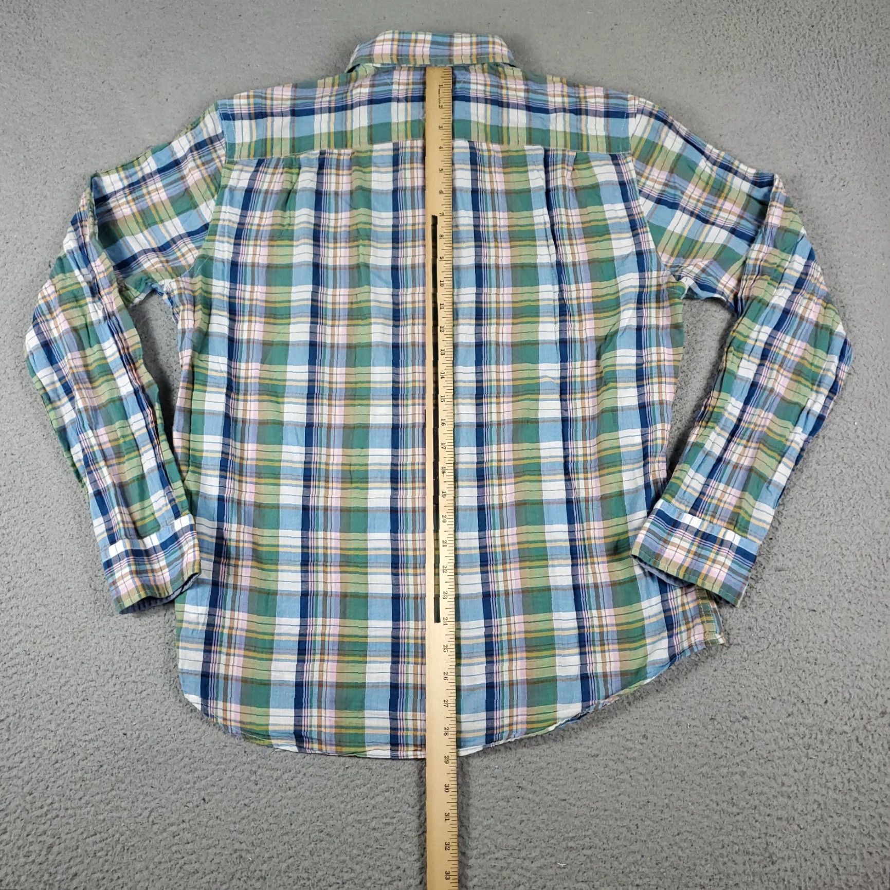 Tommy Hilfiger Tommy Hilfiger Shirt Mens Large Green Plaid Slim Fit Button-Up Long Sleeve 90s Classic American Preppy Mens L Green Plaid Shirt Size US L / EU 52-54 / 3 - 3 Thumbnail