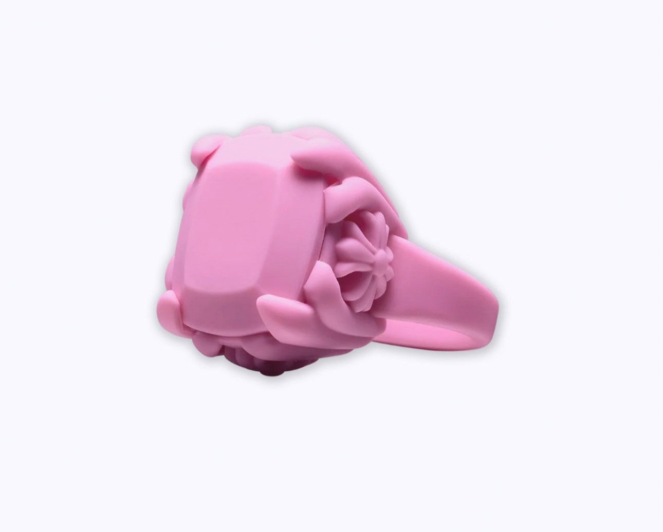 image of Chrome Hearts C + T Silicone Ring In Pink, Men's