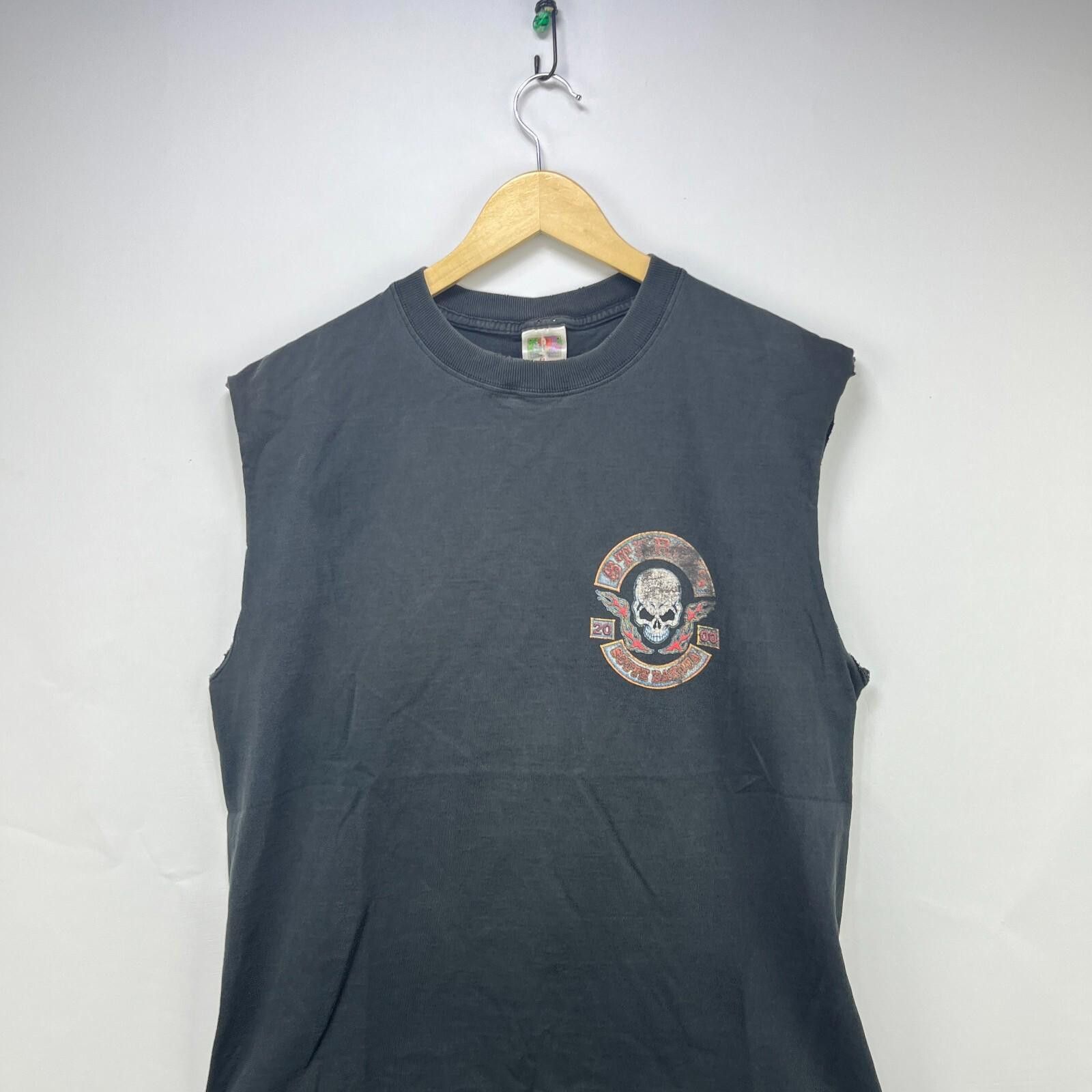 Other Vintage 2000 Sturgis Faded Biker Skull Flames T Shirt Large Size US L / EU 52-54 / 3 - 5 Thumbnail