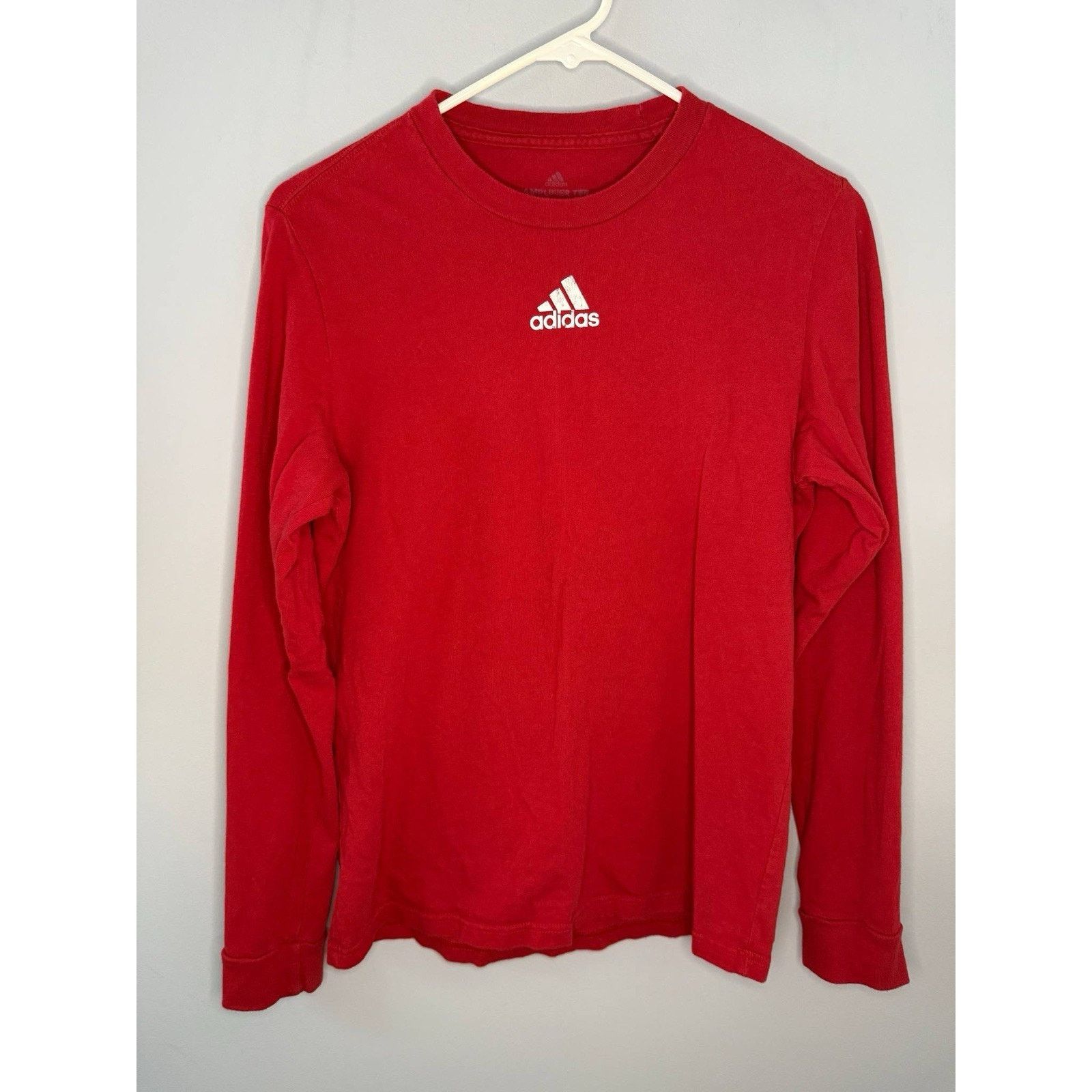 Adidas Adidas Badge Of Sport Logo Long Sleeve Red T-Shirt Men Small Size US S / EU 44-46 / 1 - 2 Thumbnail
