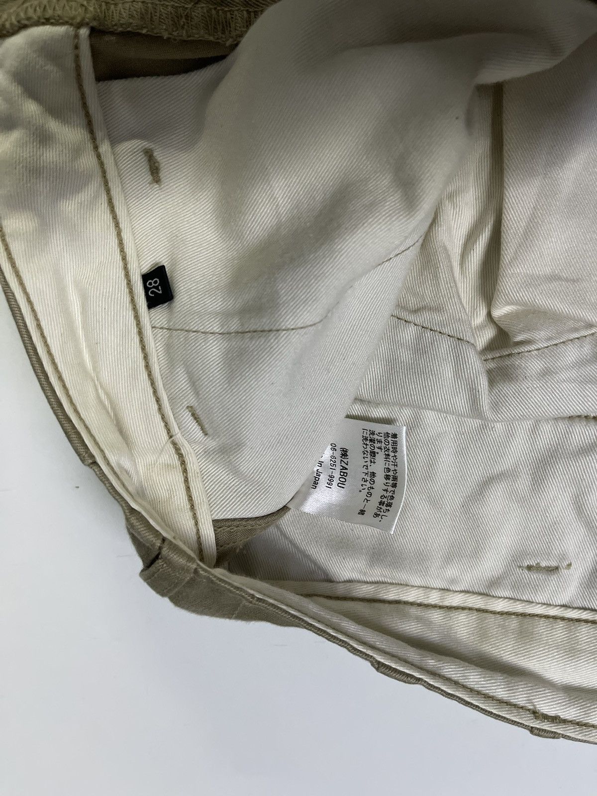 Japanese Brand ZABOU Japan Brand - Repro Vintage Khaki Chino Pants Size US 28 / EU 44 - 4 Thumbnail