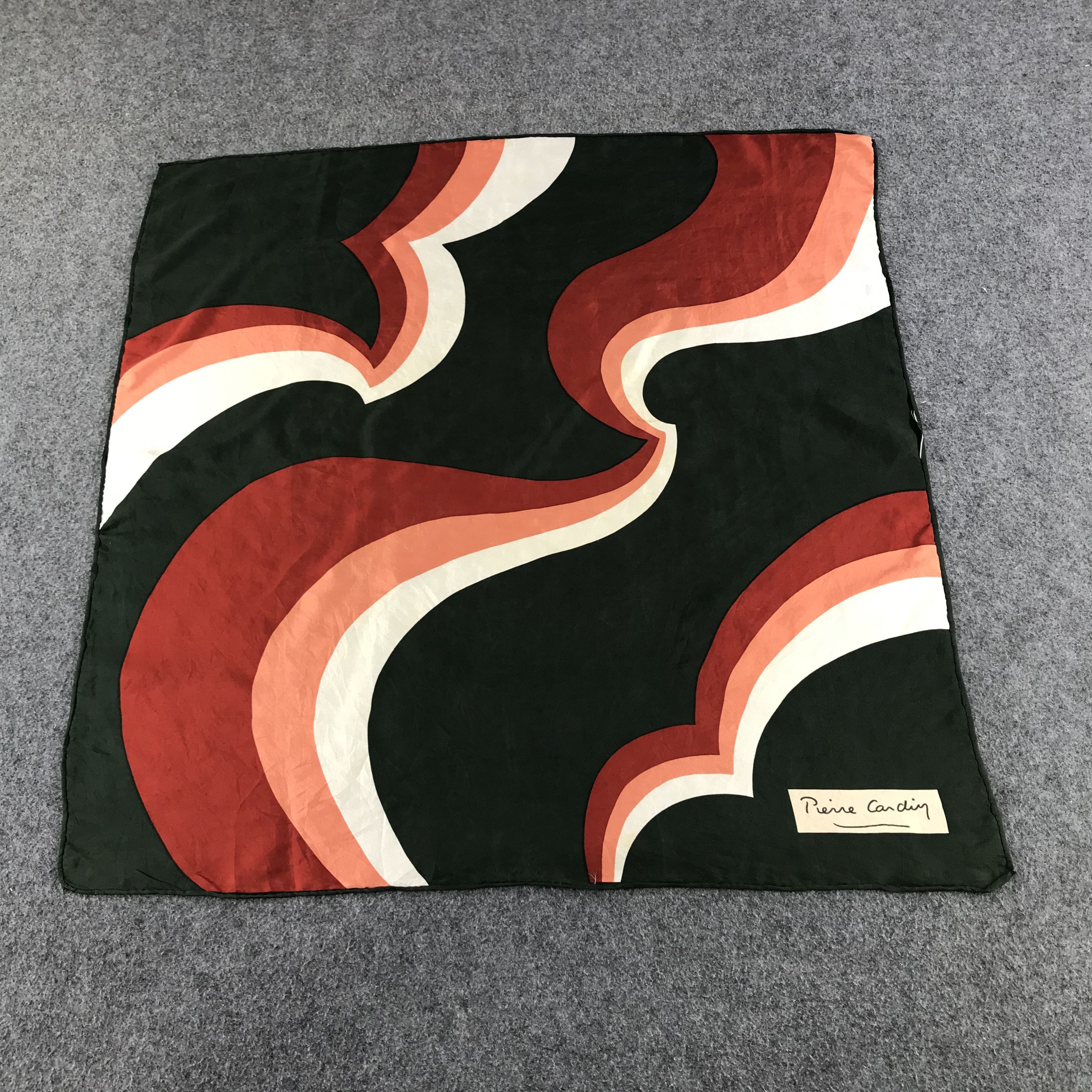 Pierre Cardin Pierre Cardin Abstract Design Silk Scarf M45 Size ONE SIZE - 2 Thumbnail