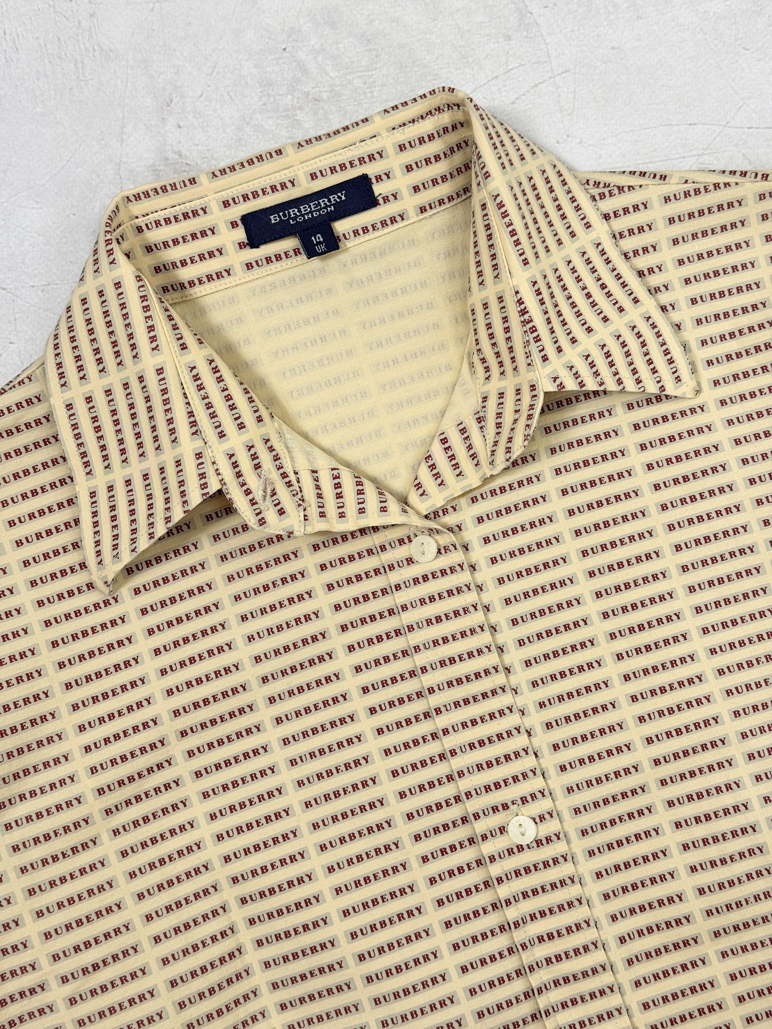 Burberry Vintage Burberry London Shirt Blouse Monogram Logo Women Size L / US 10 / IT 46 - 7 Thumbnail
