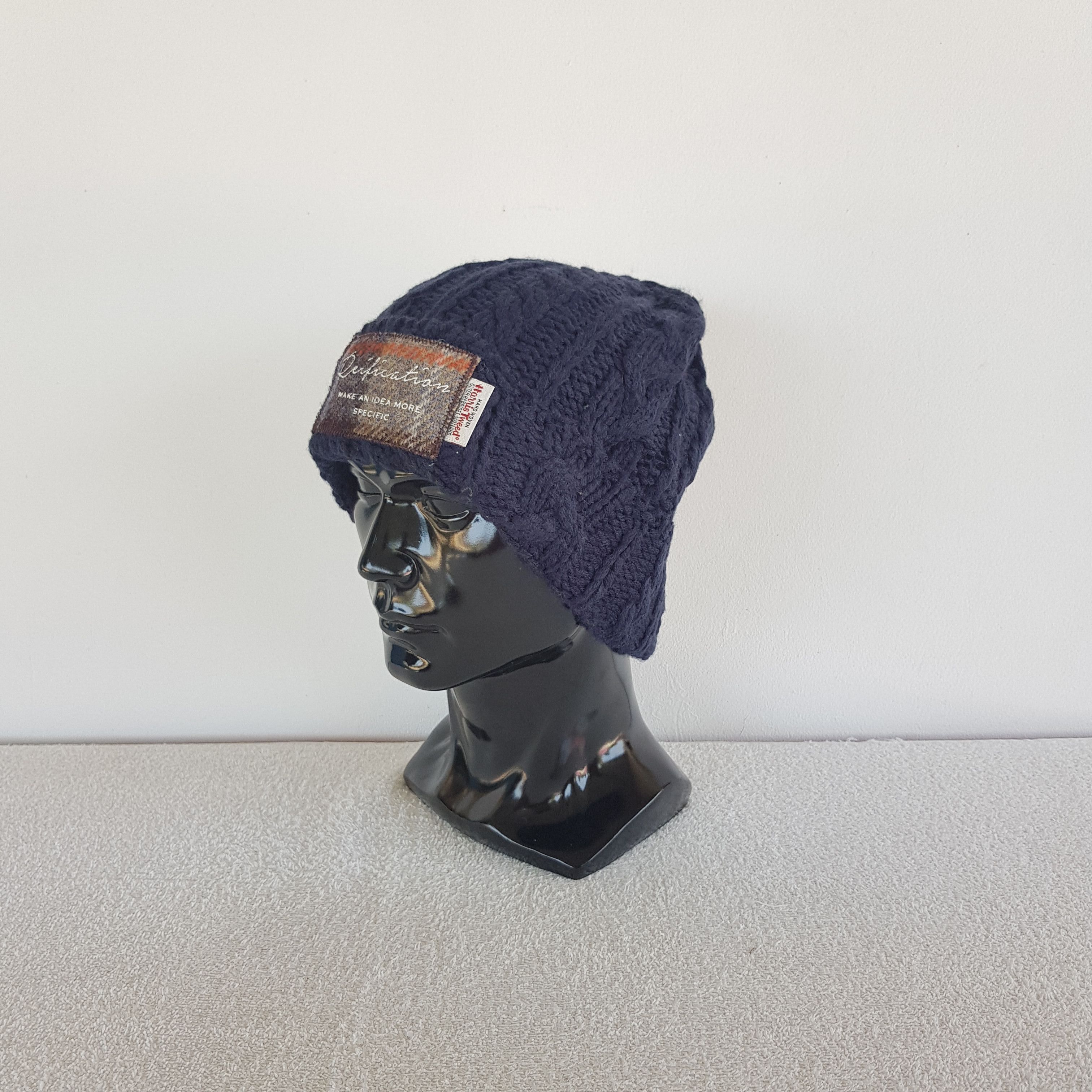 Harris Tweed Vintage Harris Tweed Beanie Cable Knit Crochet Snow Caps Hat Size ONE SIZE - 1 Thumbnail