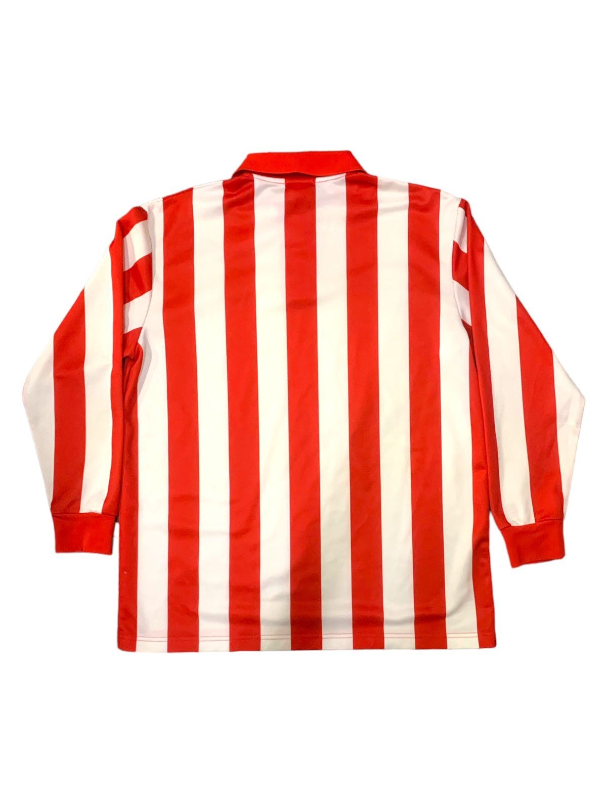 Vintage Vintage Striped Jersey Polo Shirt Football Blokecore Culture Size US L / EU 52-54 / 3 - 5 Thumbnail