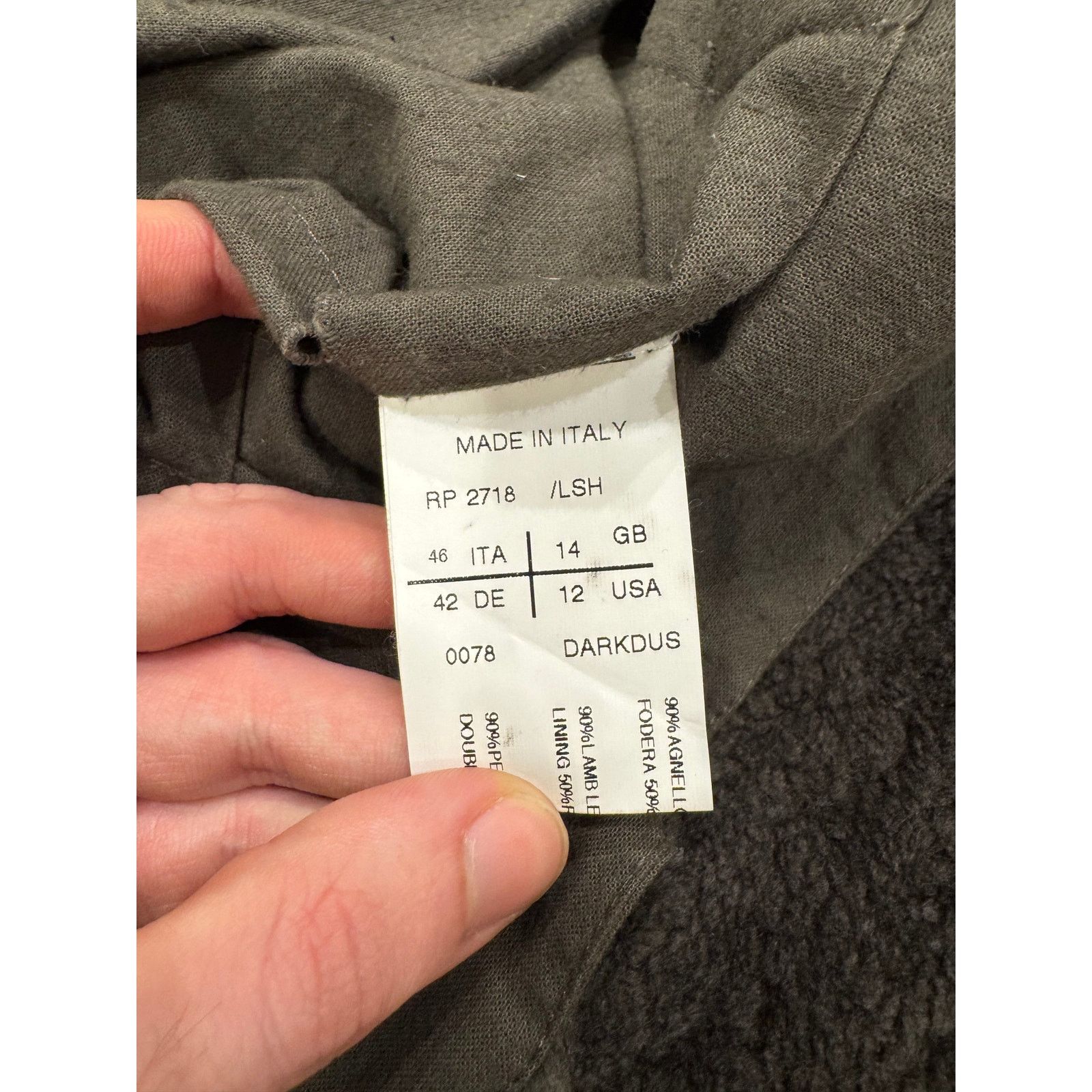 Rick Owens 2010s Rick Owens leather shearling jacket Size US S / EU 44-46 / 1 - 9 Thumbnail