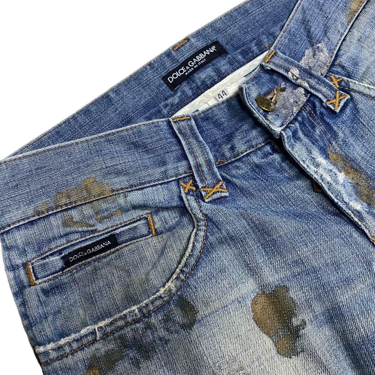 Dolce & Gabbana Dolce & Gabbana paint distressed denim Size US 31 - 9 Thumbnail