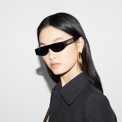 Gucci NEW GUCCI GG1771S 001 GEOMETRIC BLACK GREY WOMEN SUNGLASSES Size ONE SIZE - 6 Thumbnail