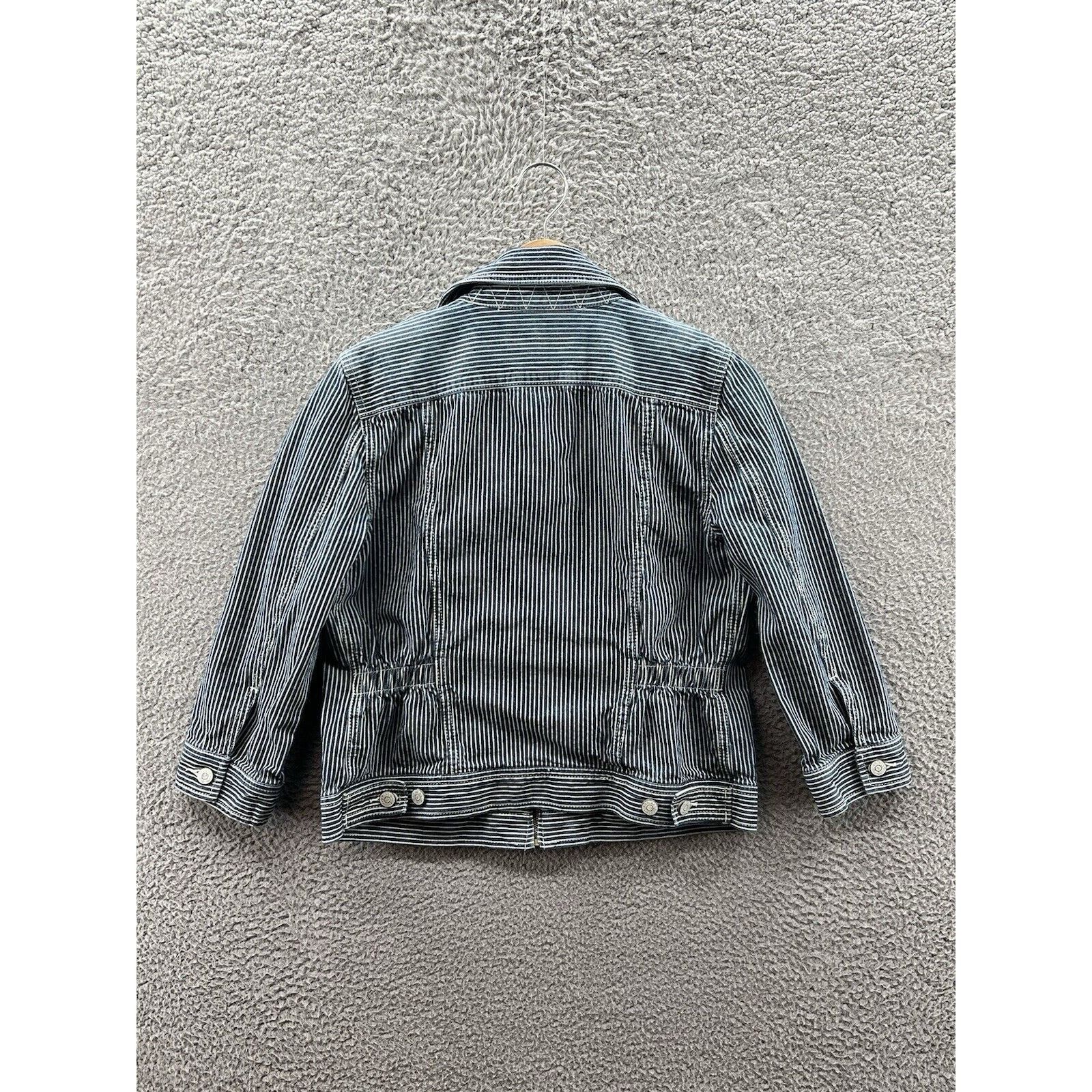 Ralph Lauren Lauren Ralph Lauren Jeans Blue White Railroad Striped Jacket Size M / US 6-8 / IT 42-44 - 2 Thumbnail