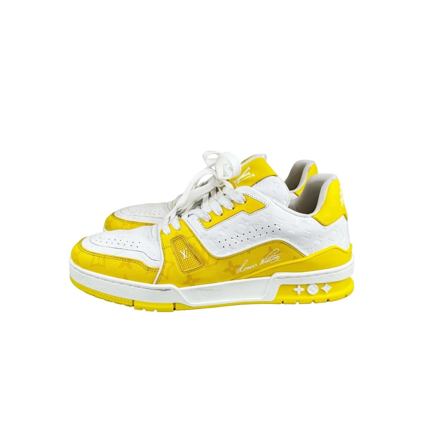 Louis Vuitton Louis Vuitton Monogram Embossed LV Trainer Sneakers 8 Size US 8 / EU 41 - 1 Thumbnail