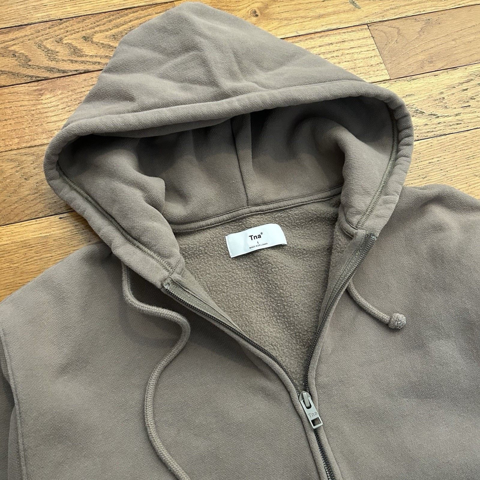 Aritzia × TNA Sweatfleece Perfect Full Zip Fleece Soft Hoodie Brown 1 Size S / US 4 / IT 40 - 2 Thumbnail