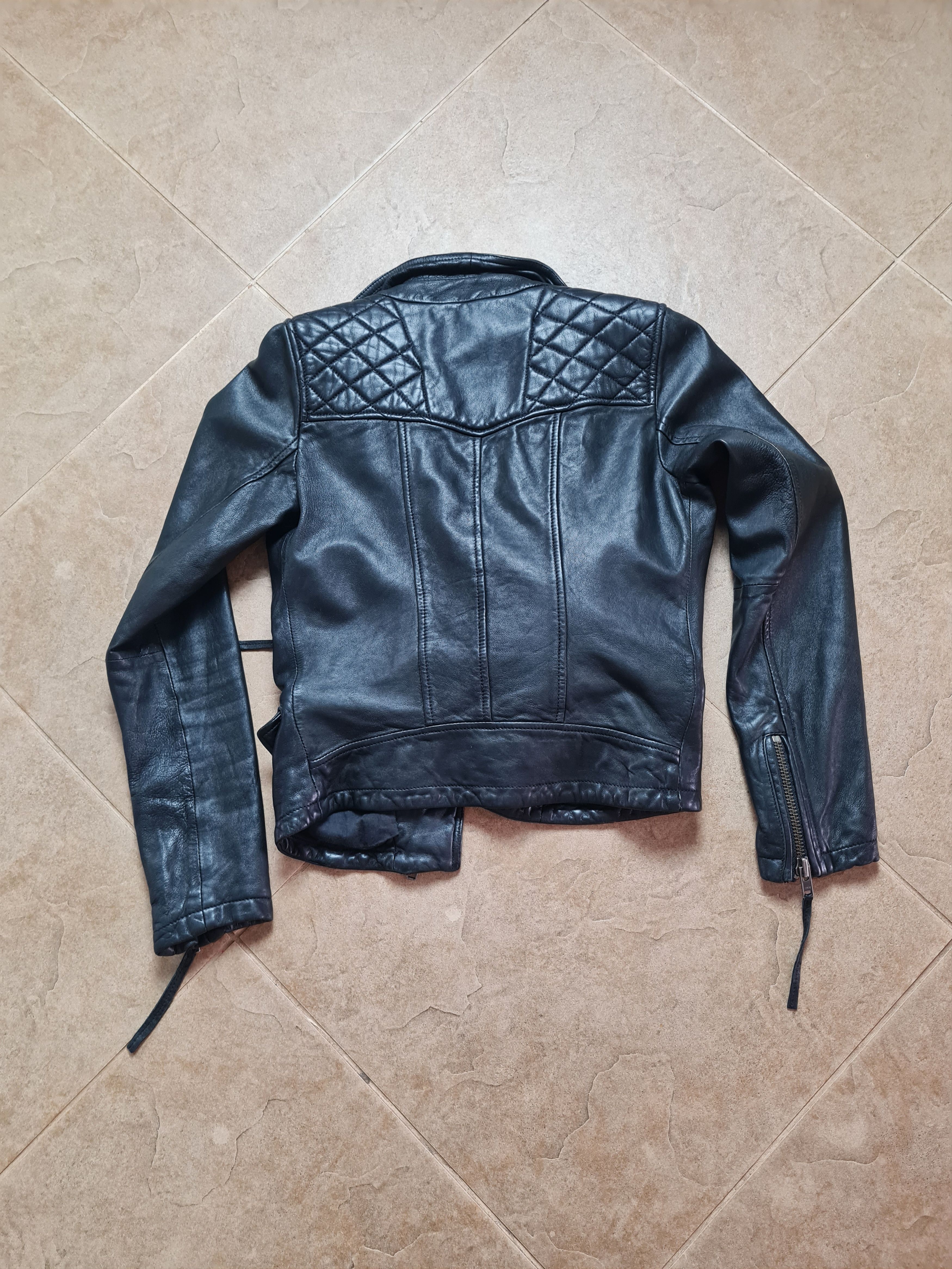 Allsaints VINTAGE ALL SAINTS STANTON LEATHER JACKET BLACK SIZE 6 Size M / US 6-8 / IT 42-44 - 18 Thumbnail