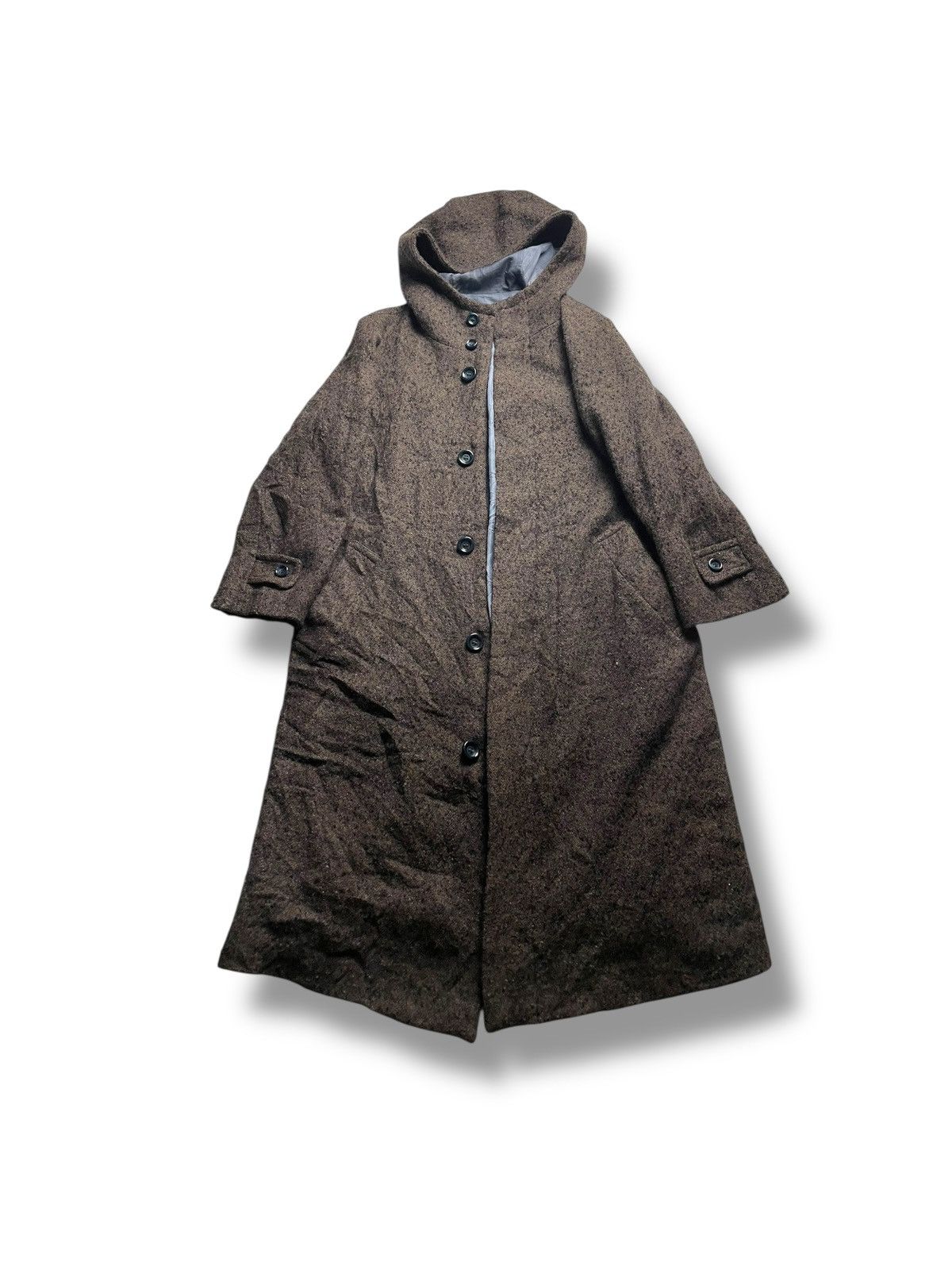 Issey Miyake 🇯🇵 VINTAGE HAI SPORTING GEAR WOOL LONG COAT JACKET Size US M / EU 48-50 / 2 - 7 Thumbnail
