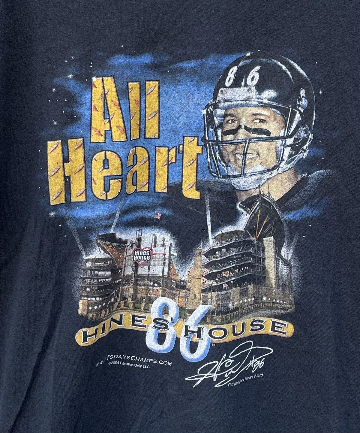 Gildan 2004 Hines Ward Hines' House Pittsburgh Steelers TShirt Size US L / EU 52-54 / 3 - 4 Thumbnail