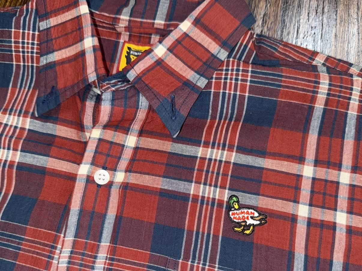 Human Made Human Made Japan Maroon/Navy Plaid Button-Up Shirt Sz XL Size US XL / EU 56 / 4 - 2 Thumbnail