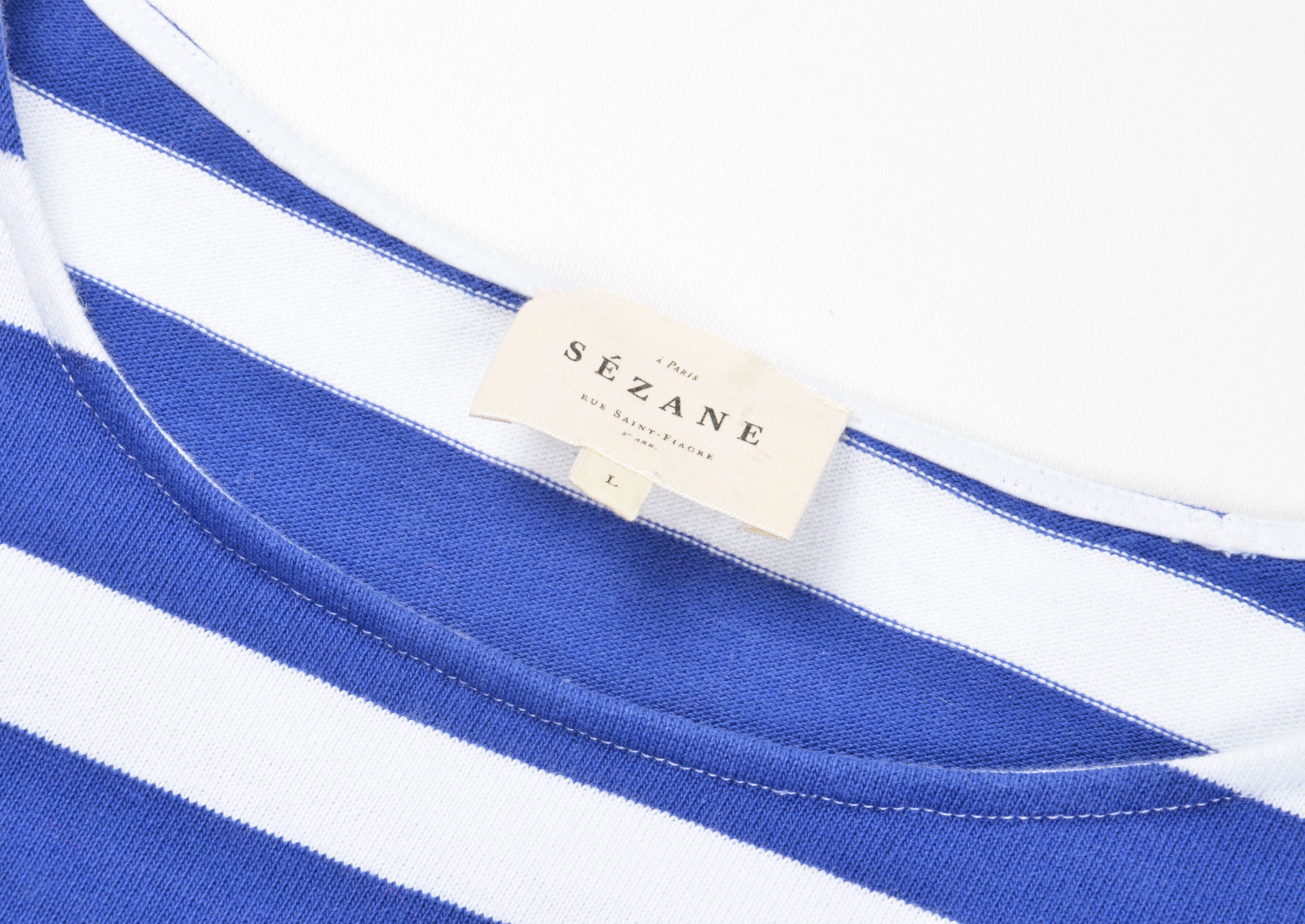 Sezane Sezane Paris Striped Mariniere Breton Long Sleeve Top Size L / US 10 / IT 46 - 6 Thumbnail