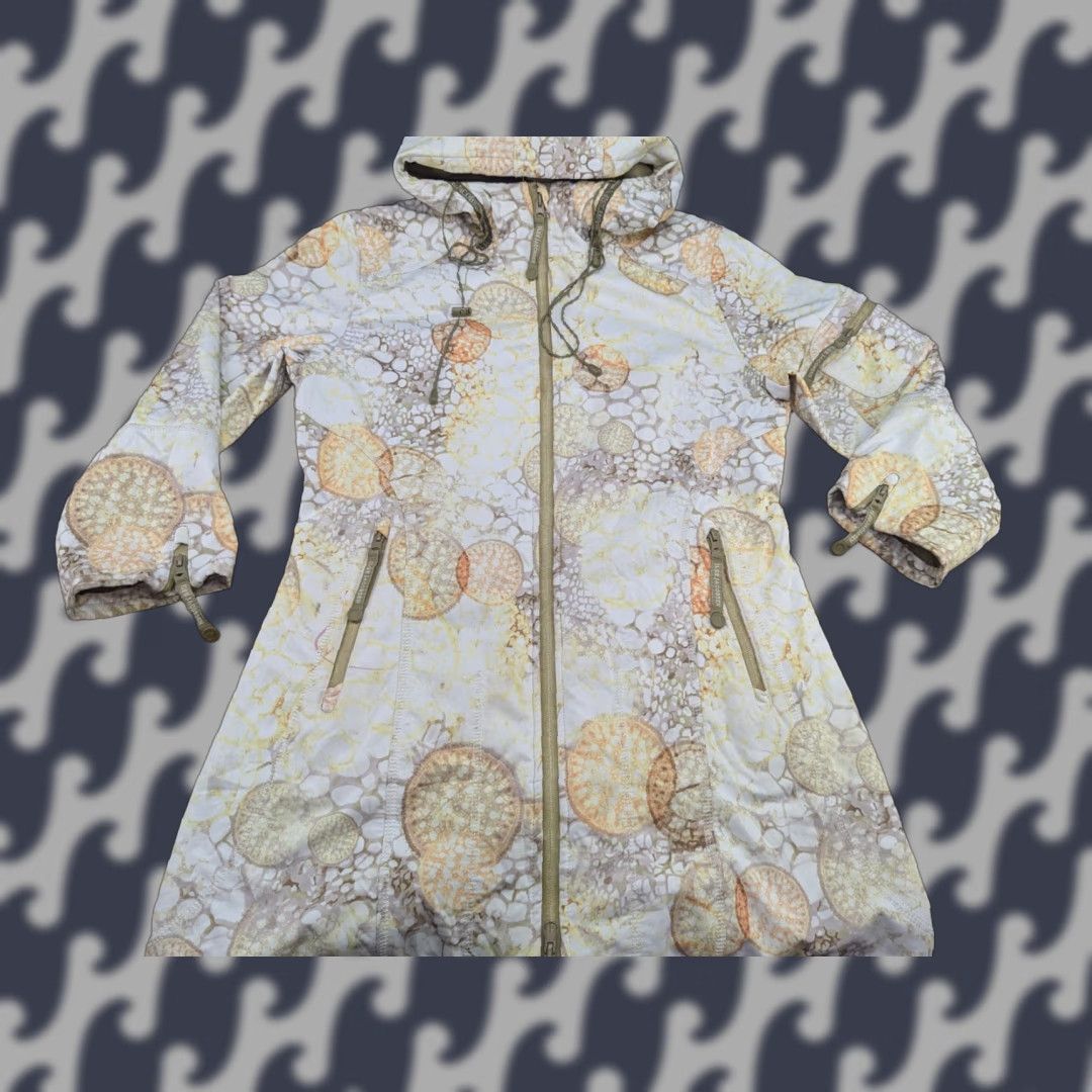 Ilse Jacobsen Ilse Jacobsen Hornbaek Womens Raincoat Jacket Parka Long Multicolor Geometric Polyester Softshell Zip Hooded Full Zip Casual 40 Regular Womens Size S / US 4 / IT 40 - 1 Thumbnail
