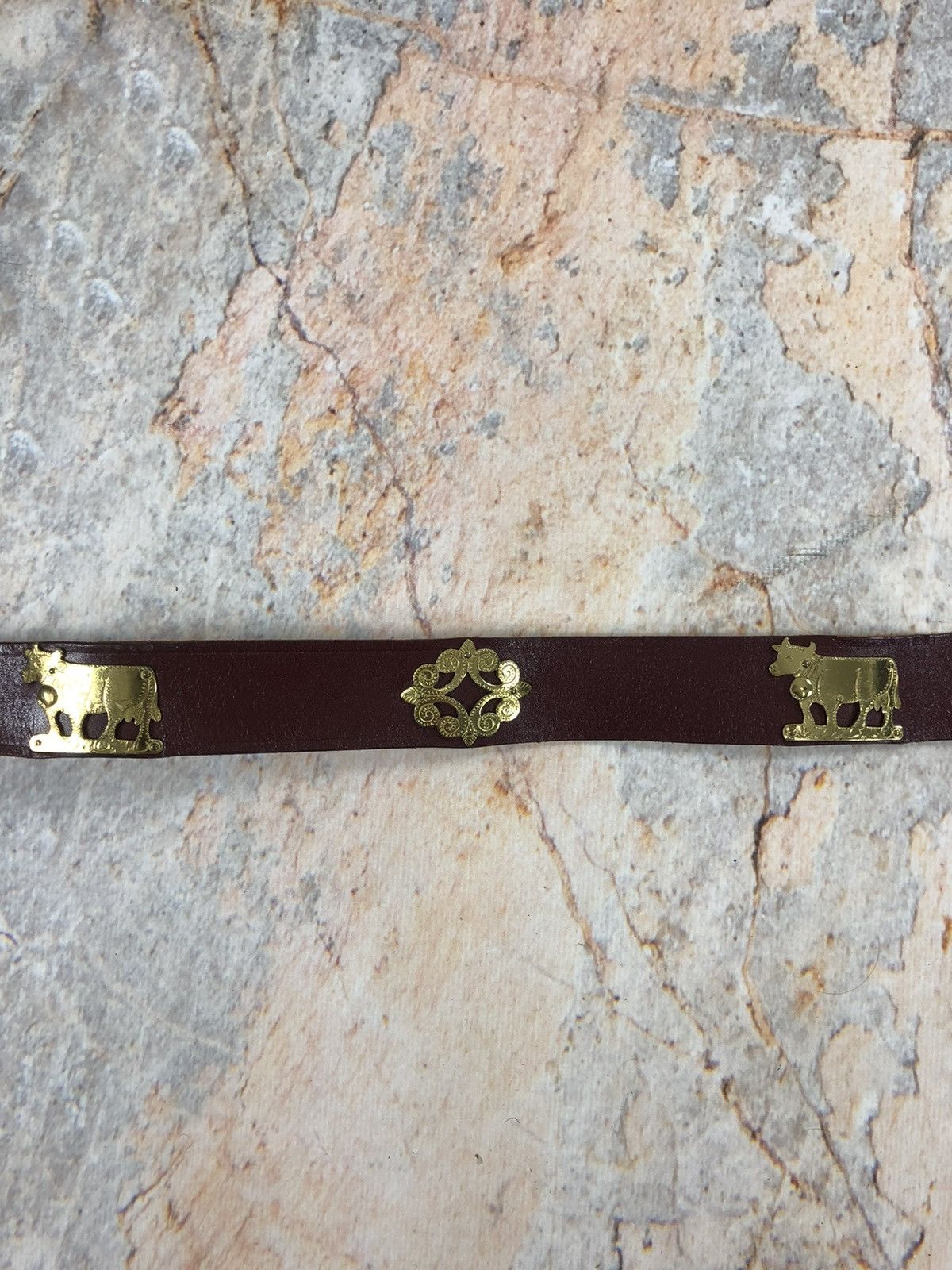 Etro × Vintage Etro cow vintage leather belt Size ONE SIZE - 4 Thumbnail