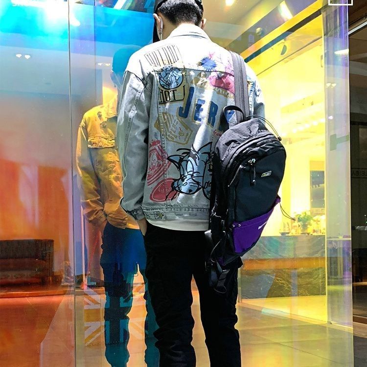 Cartoon Network Tommy & Jerry Jean Jacket Full Printed Streertwear Cool Size US XL / EU 56 / 4 - 3 Thumbnail