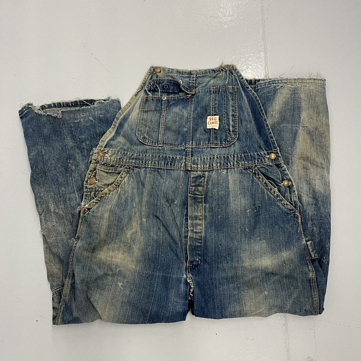 Other Vintage 50s Red Camel Denim Workwear Overalls 38x29 Size US 38 / EU 54 - 1 Thumbnail