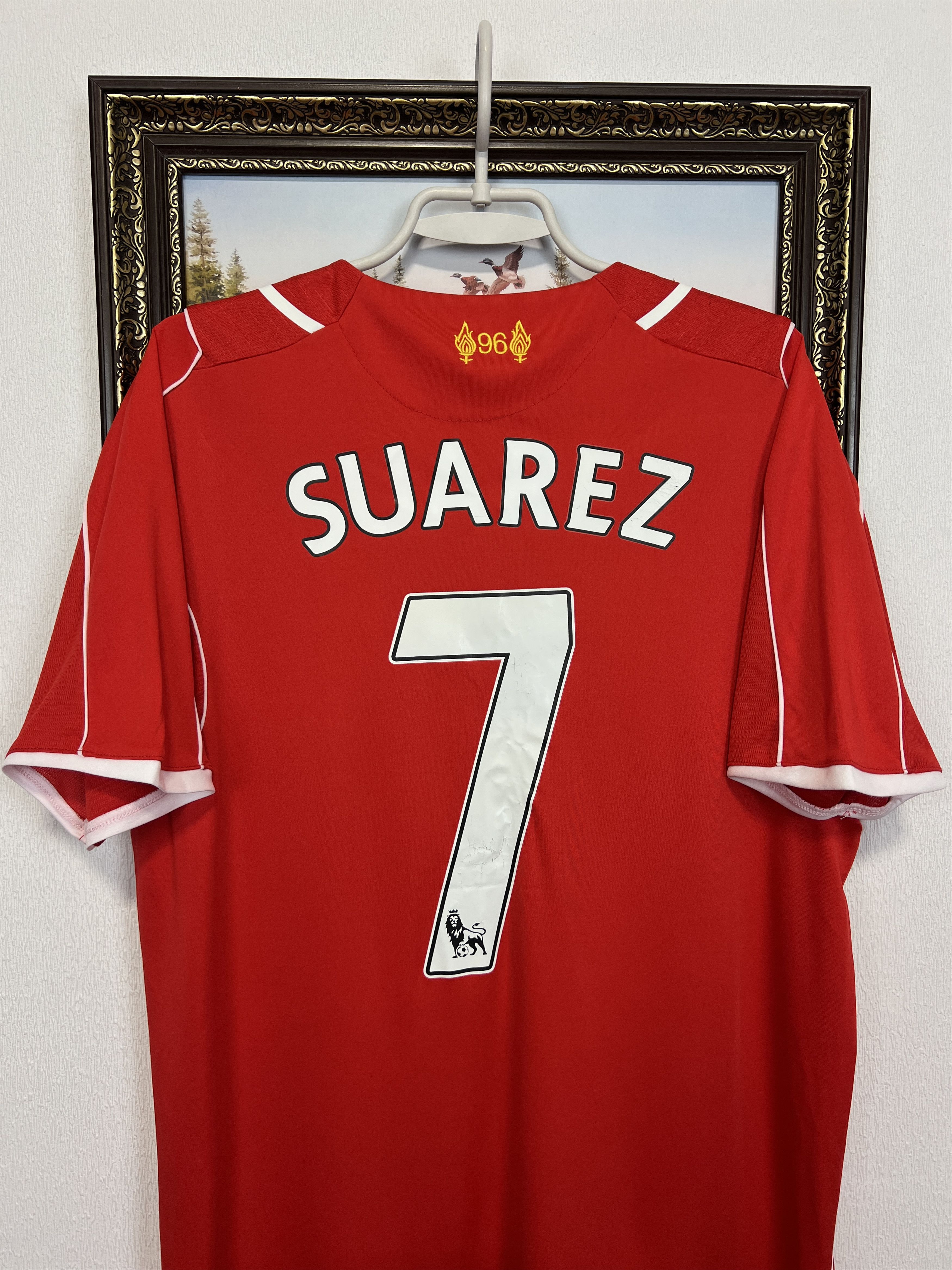 Warrior Liverpool Home football shirt Soccer #7 Suarez Jersey Trikot Size US XL / EU 56 / 4 - 9 Thumbnail