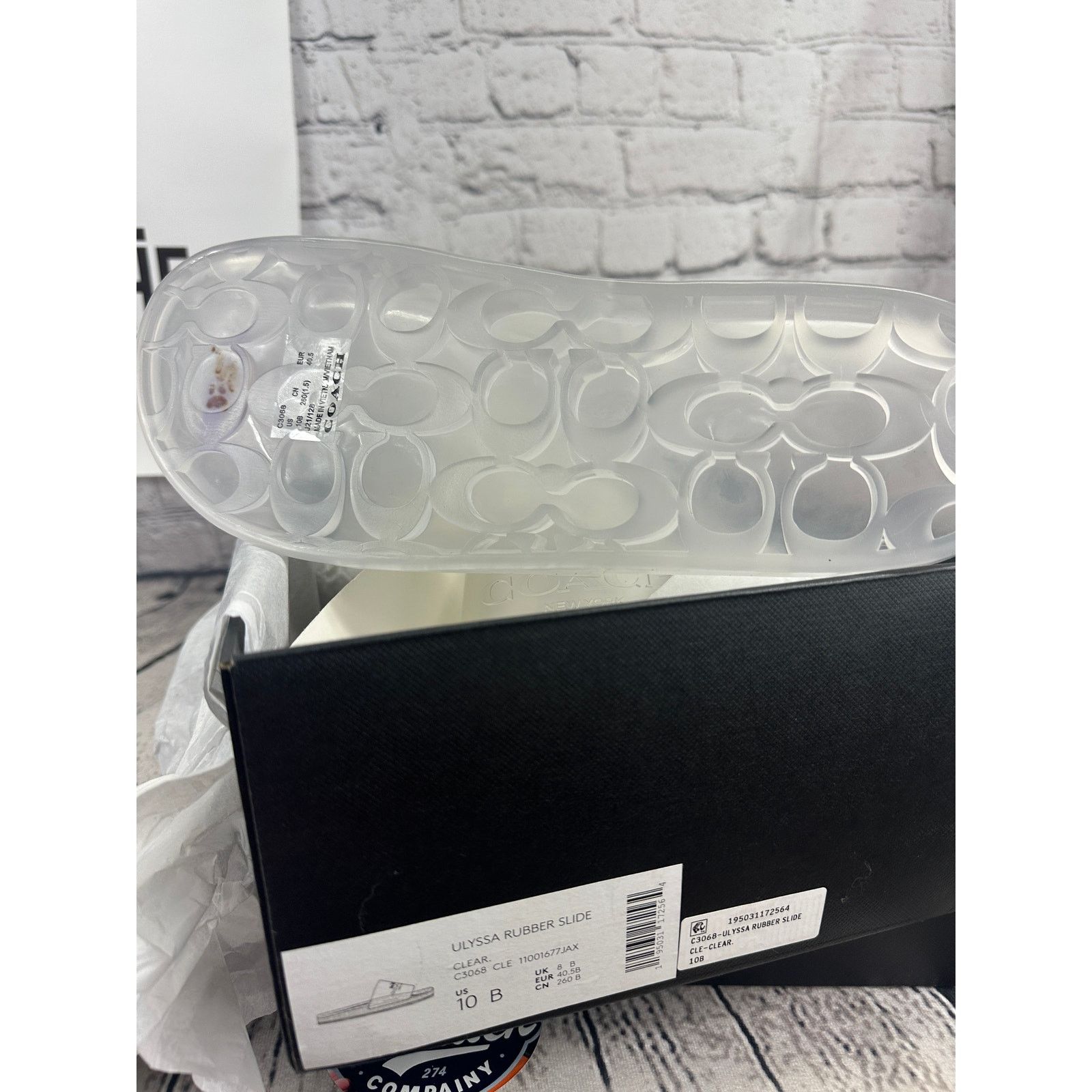 Coach Coach Brand Ulyssa Clear Rubber Slides On Slippers Womens 10 Size US 10 / IT 40 - 7 Thumbnail