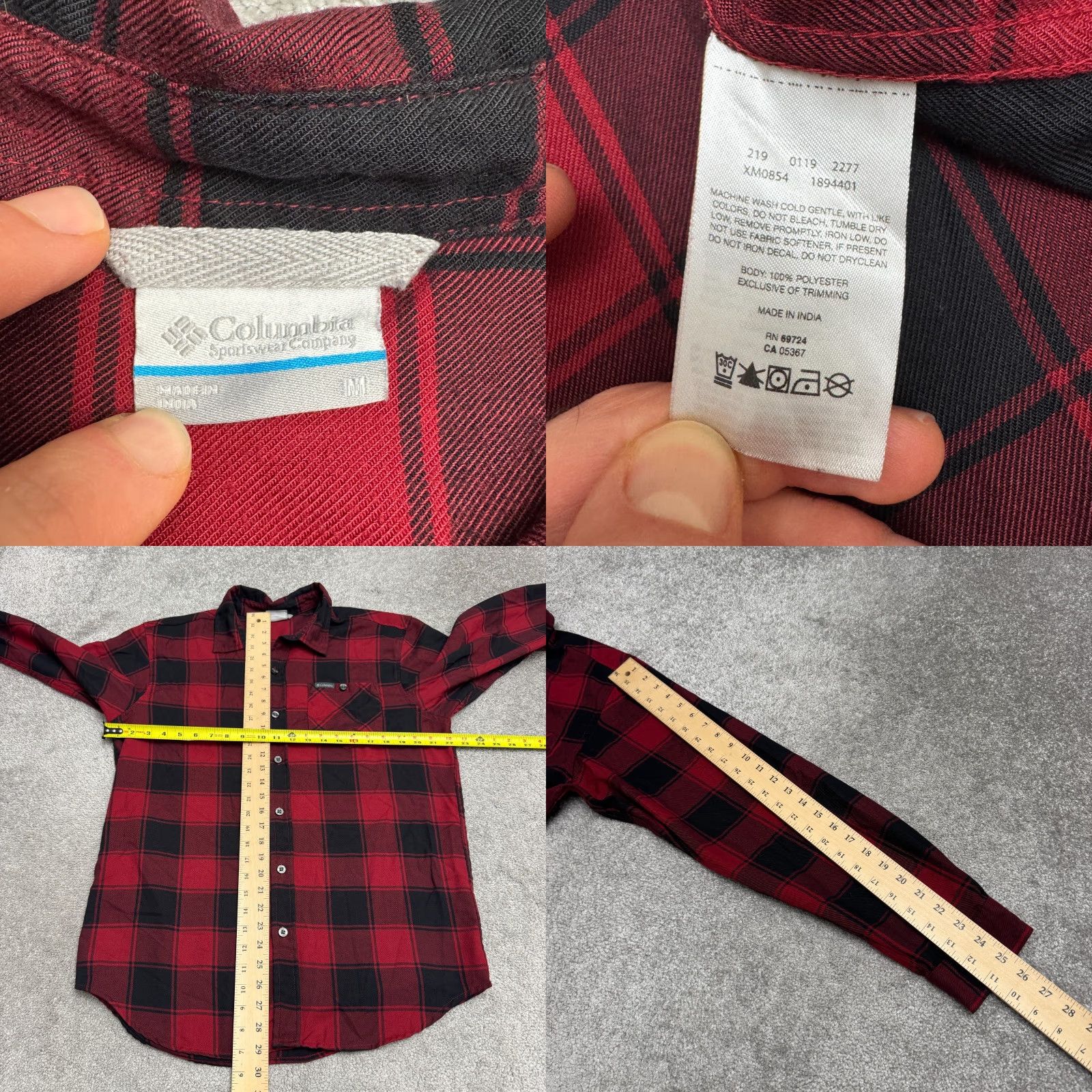 Vintage Columbia Shirt Mens Medium Red Plaid Long Sleeve Button-Up Casual Flannel Size US M / EU 48-50 / 2 - 8 Thumbnail