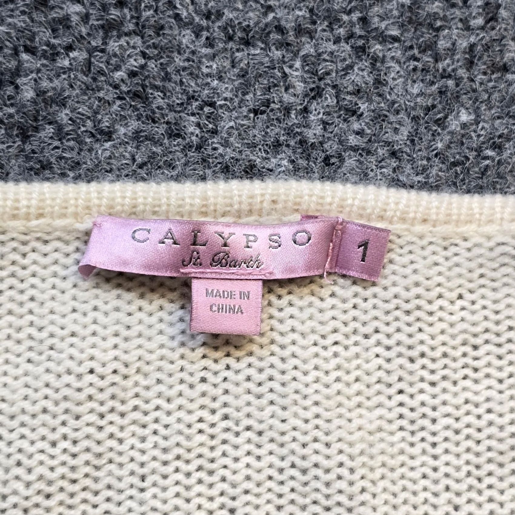 Vintage Calypso St Barth Sweater Womens Size XL White Cashmere Knit Short Sleeve Poncho Pullover Casual Size XL / US 12-14 / IT 48-50 - 3 Thumbnail