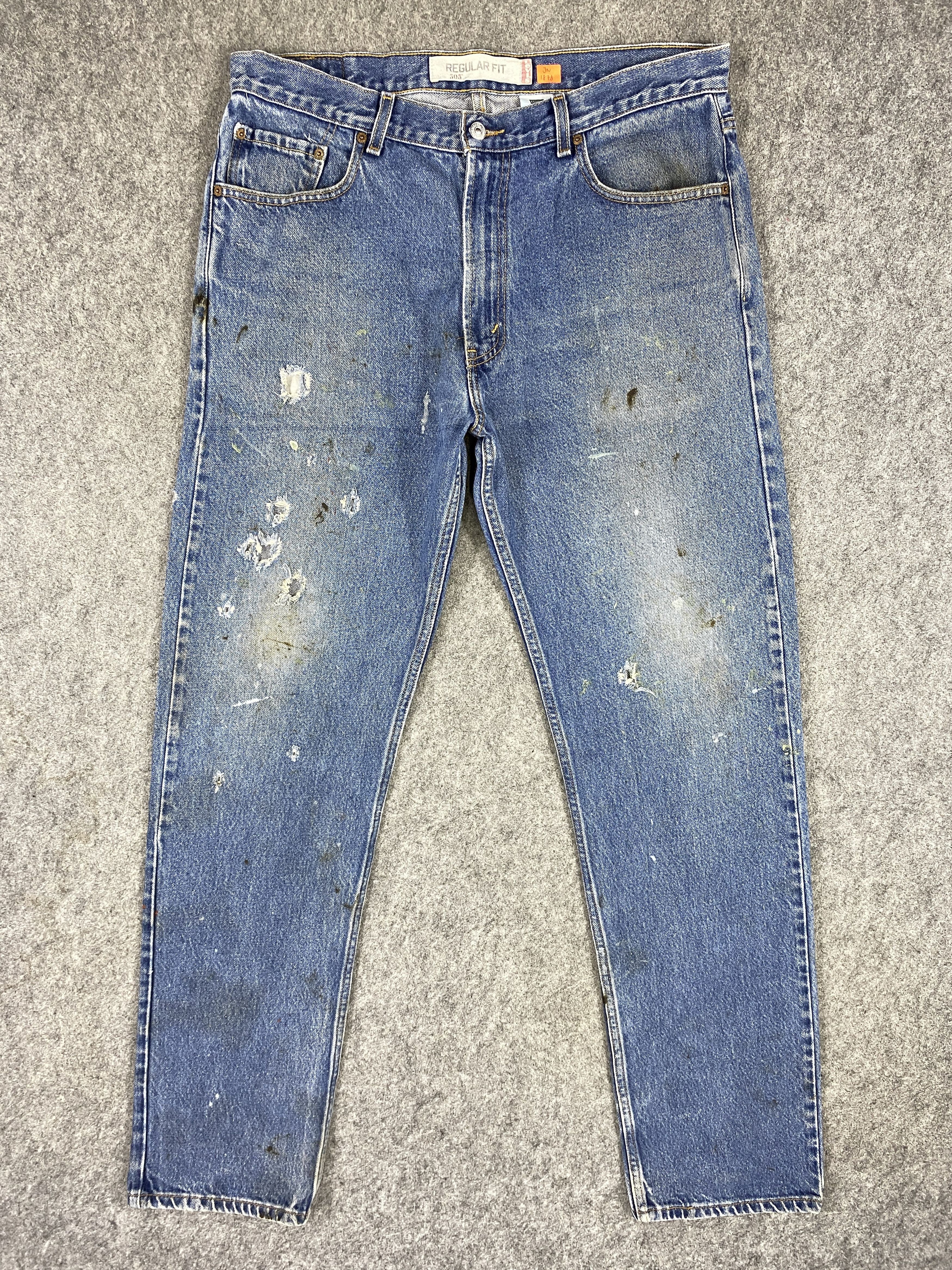 Levi's Dirty Blue Vintage Levi's 505 Jeans 37x36 Denim -JN1878 Size US 37 - 1 Thumbnail