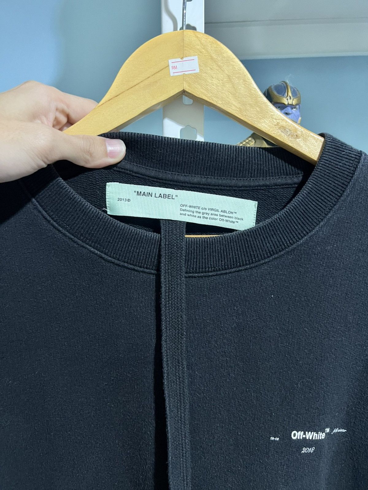 Off-White OFF-WHITE ARROW GRAPHIC WASHED BLACK SWEATSHIRT 2018 Size US M / EU 48-50 / 2 - 2 Thumbnail