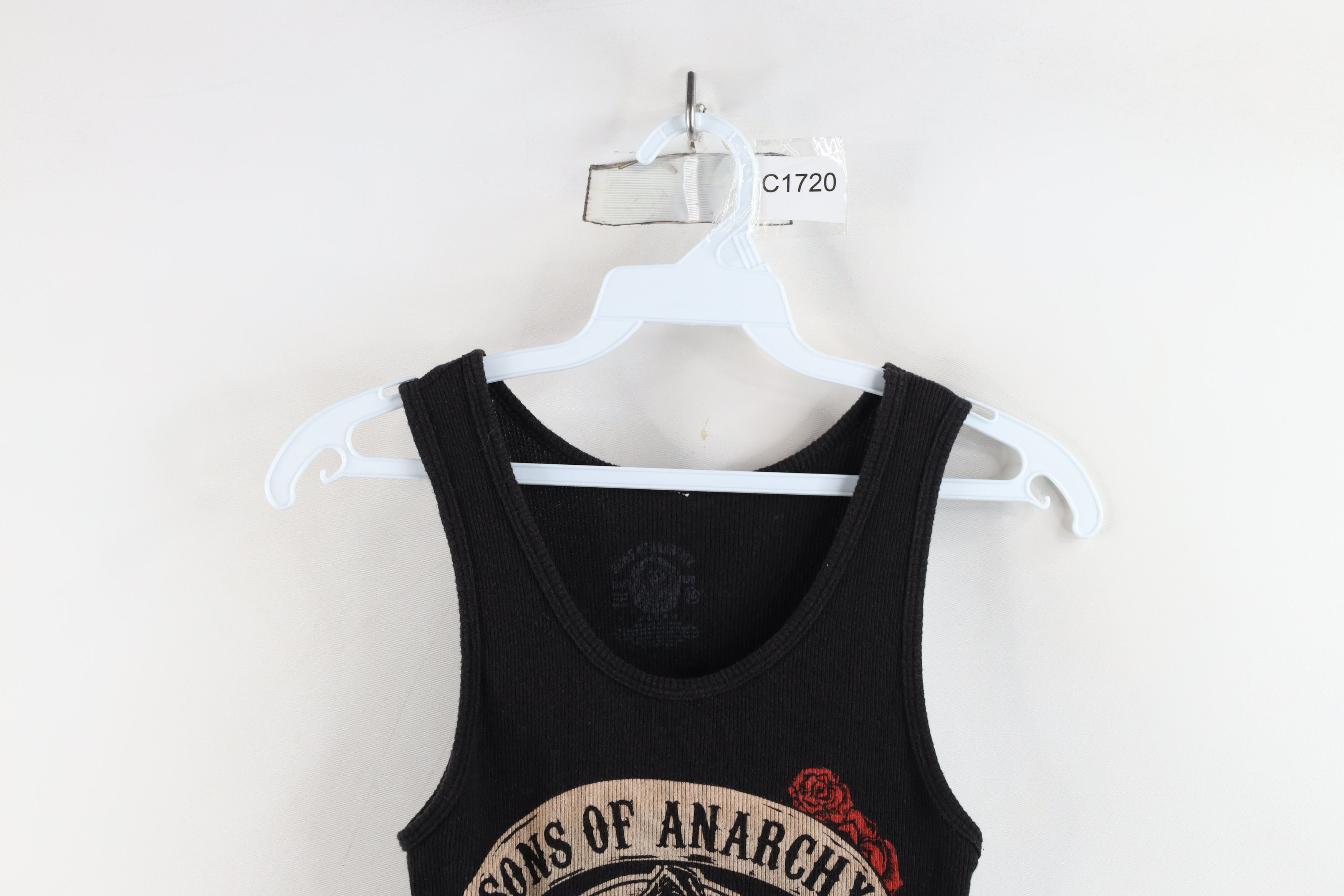 Vintage Vintage Y2K Sons of Anarchy Rose Ribbed Tank Top T-Shirt Size M / US 6-8 / IT 42-44 - 2 Thumbnail