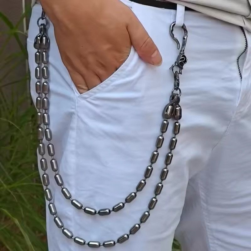Jewelry Skull Hook Beads Pant Chain Size ONE SIZE - 1 Thumbnail