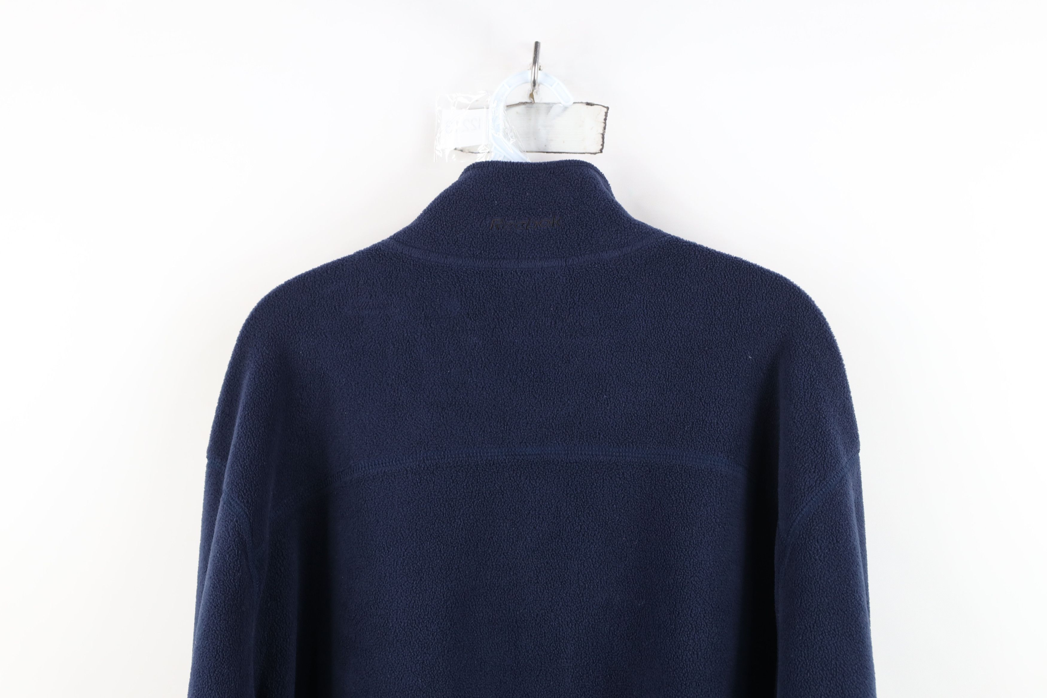 Reebok Vintage 90s Y2K Reebok Logo Fleece Full Zip Jacket Blue Size US L / EU 52-54 / 3 - 14 Thumbnail