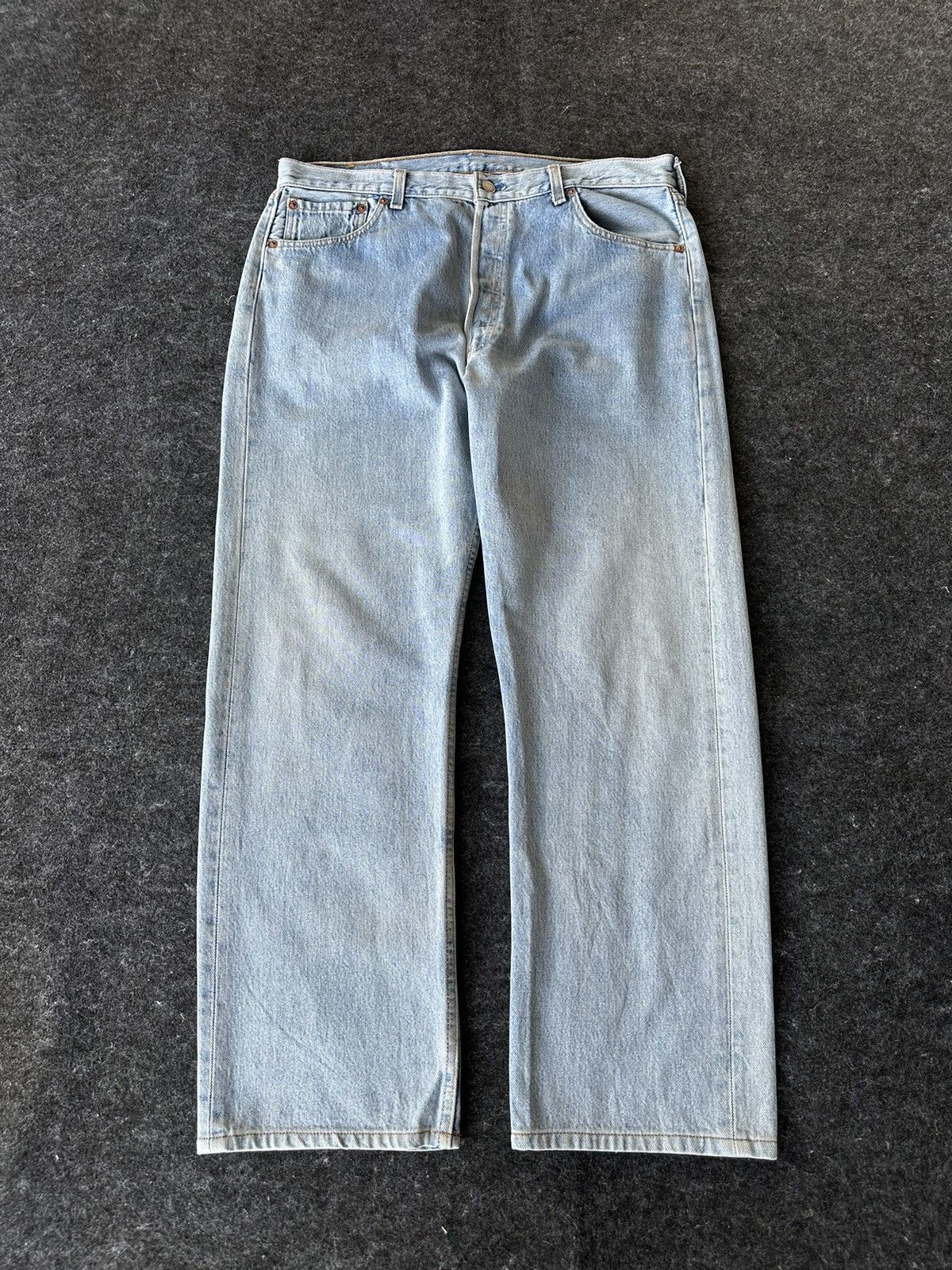 Levi's Levis 501 Made in Usa Vintage Denim 36x28.5 D538 Size US 35 - 1 Thumbnail