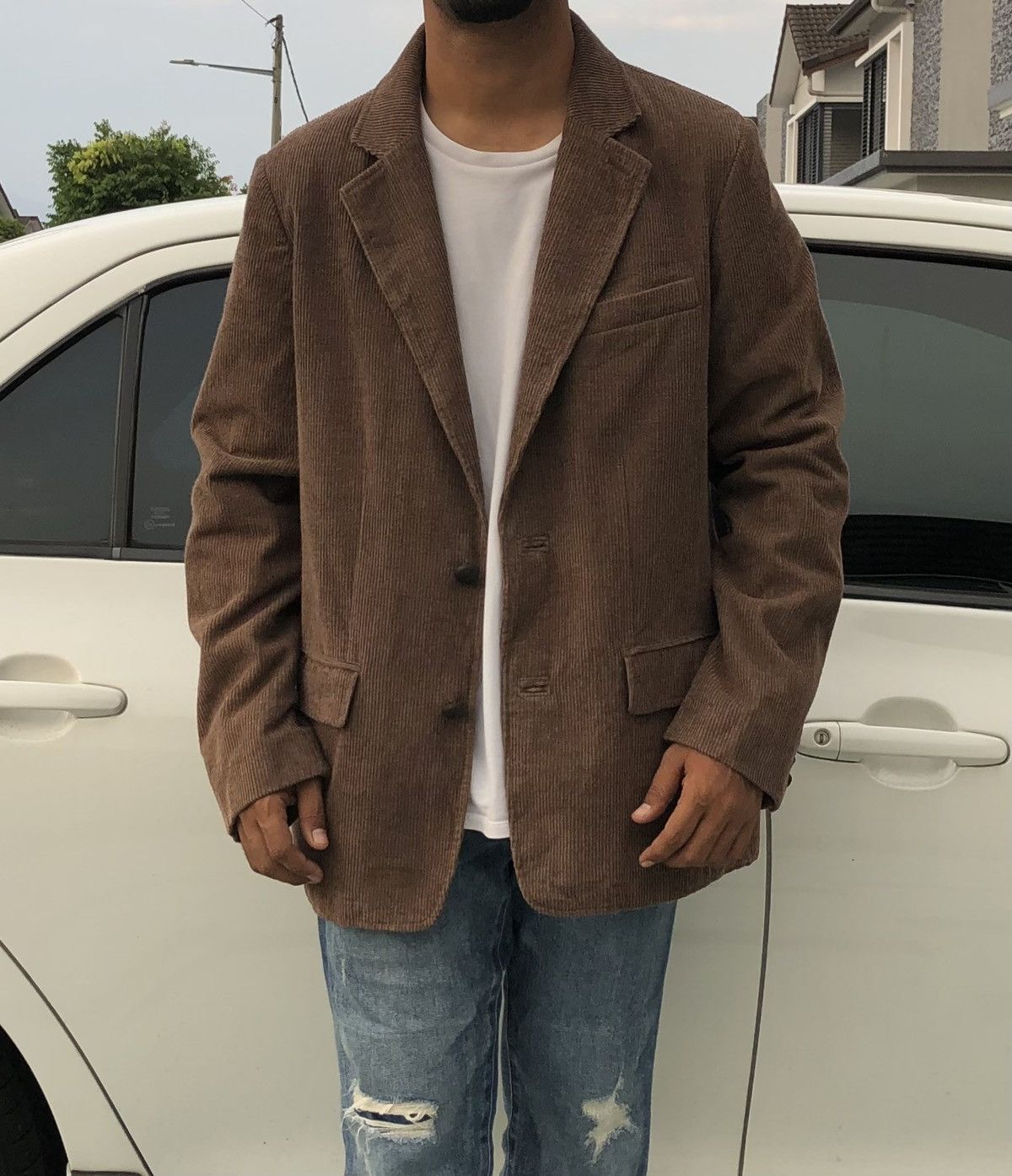 L.L. Bean L.L.Bean Corduroy Elbow Patch Plain Lined Coat Jacket Size US M / EU 48-50 / 2 - 20 Thumbnail