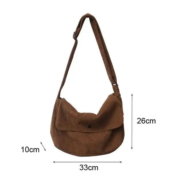 VIBE Y2k corduroy messenger bag shoulder bag Size ONE SIZE - 2 Thumbnail