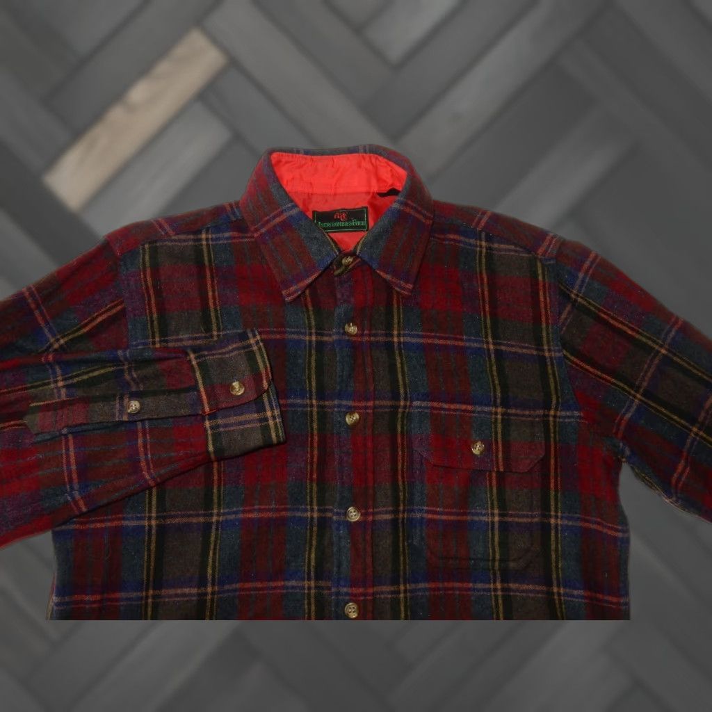 Abercrombie & Fitch VINTAGE Abercrombie & Fitch Men Button-Up Shirt Wool Plaid Red M Long Sleeve Size M Size US M / EU 48-50 / 2 - 1 Thumbnail