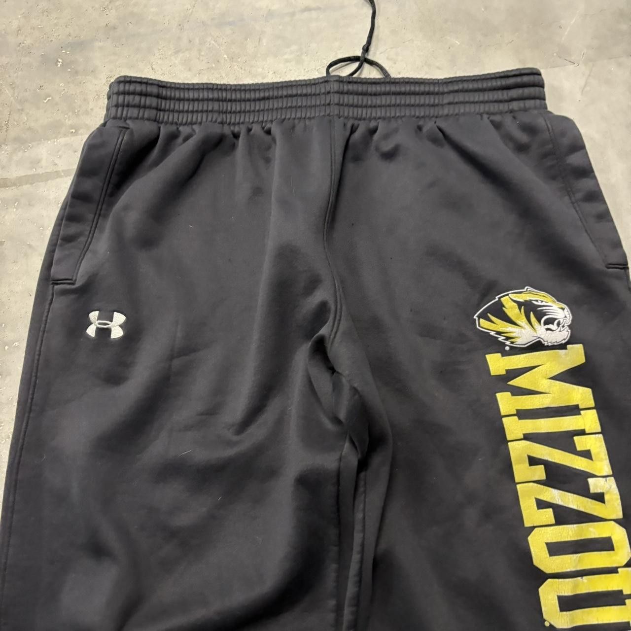 Japanese Brand × Vintage Crazy Vintage Y2K/2000s Baggy Black Mizzou Tigers College Streetwear Skater Sweatpants! Size US 36 / EU 52 - 4 Thumbnail